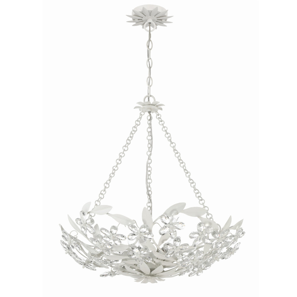 Crystorama Lighting MSL-306-MT Chandelier, UL Damp Rated, Matte White
