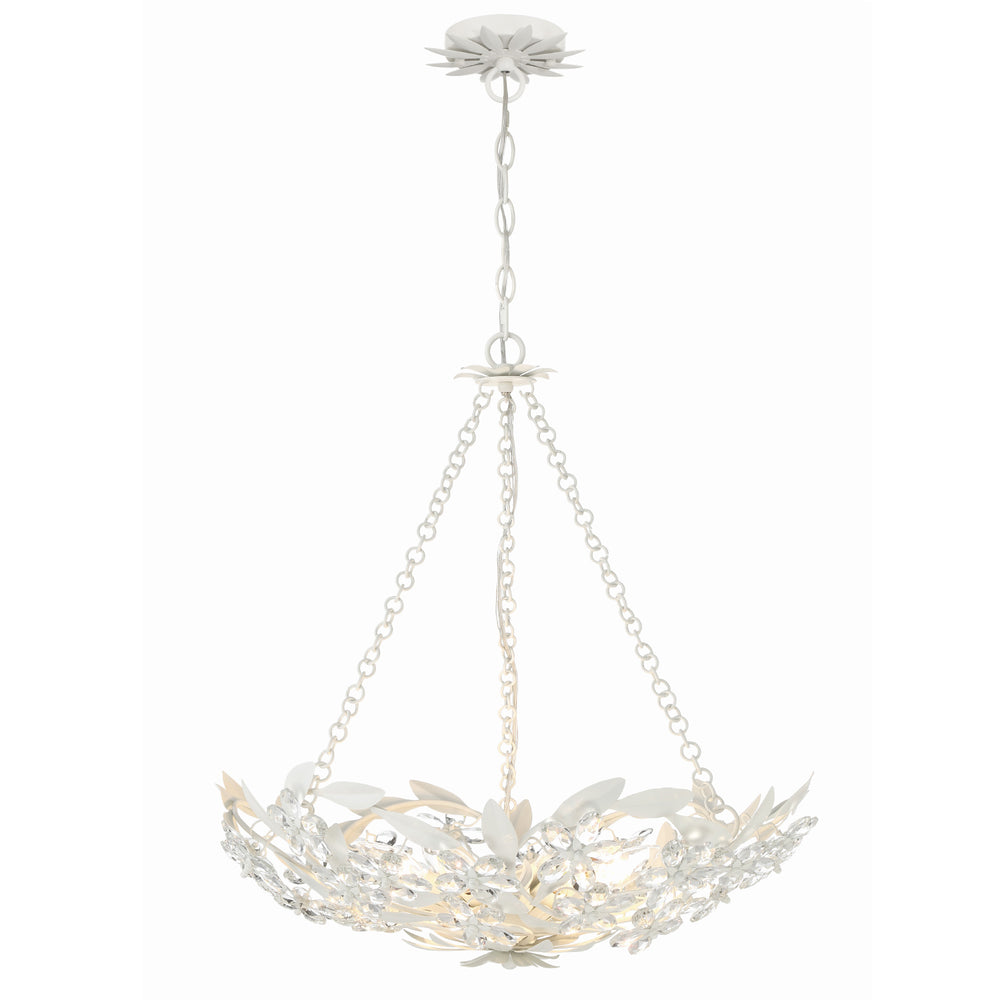 Crystorama Lighting MSL-306-MT Chandelier, UL Damp Rated, Matte White