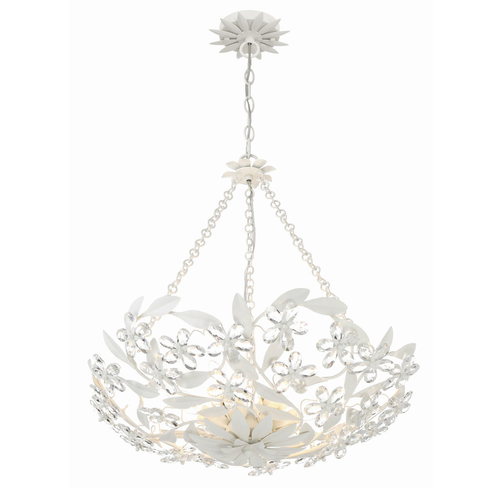 Crystorama Lighting MSL-306-MT Chandelier, UL Damp Rated, Matte White