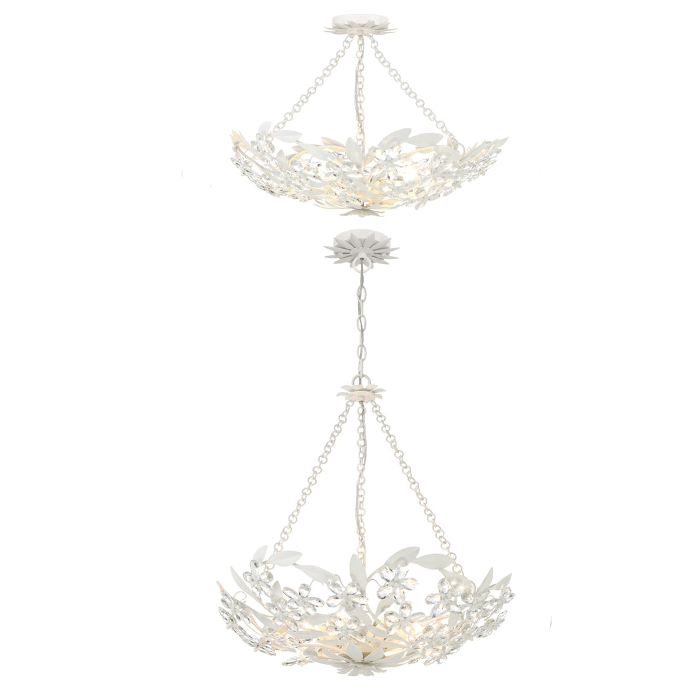 Crystorama Lighting MSL-306-MT Chandelier, UL Damp Rated, Matte White