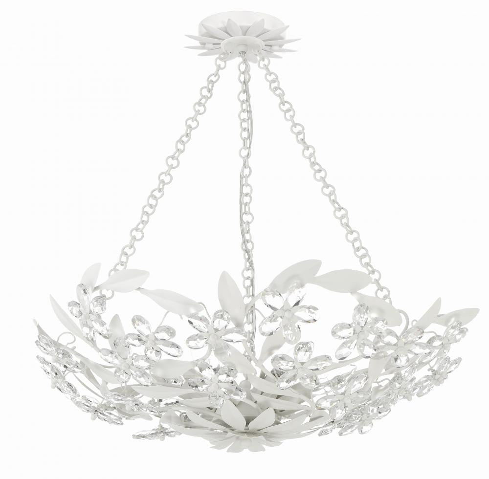 Crystorama MARSELLE MSL-306-MT Chandelier Contemporary - Matte White