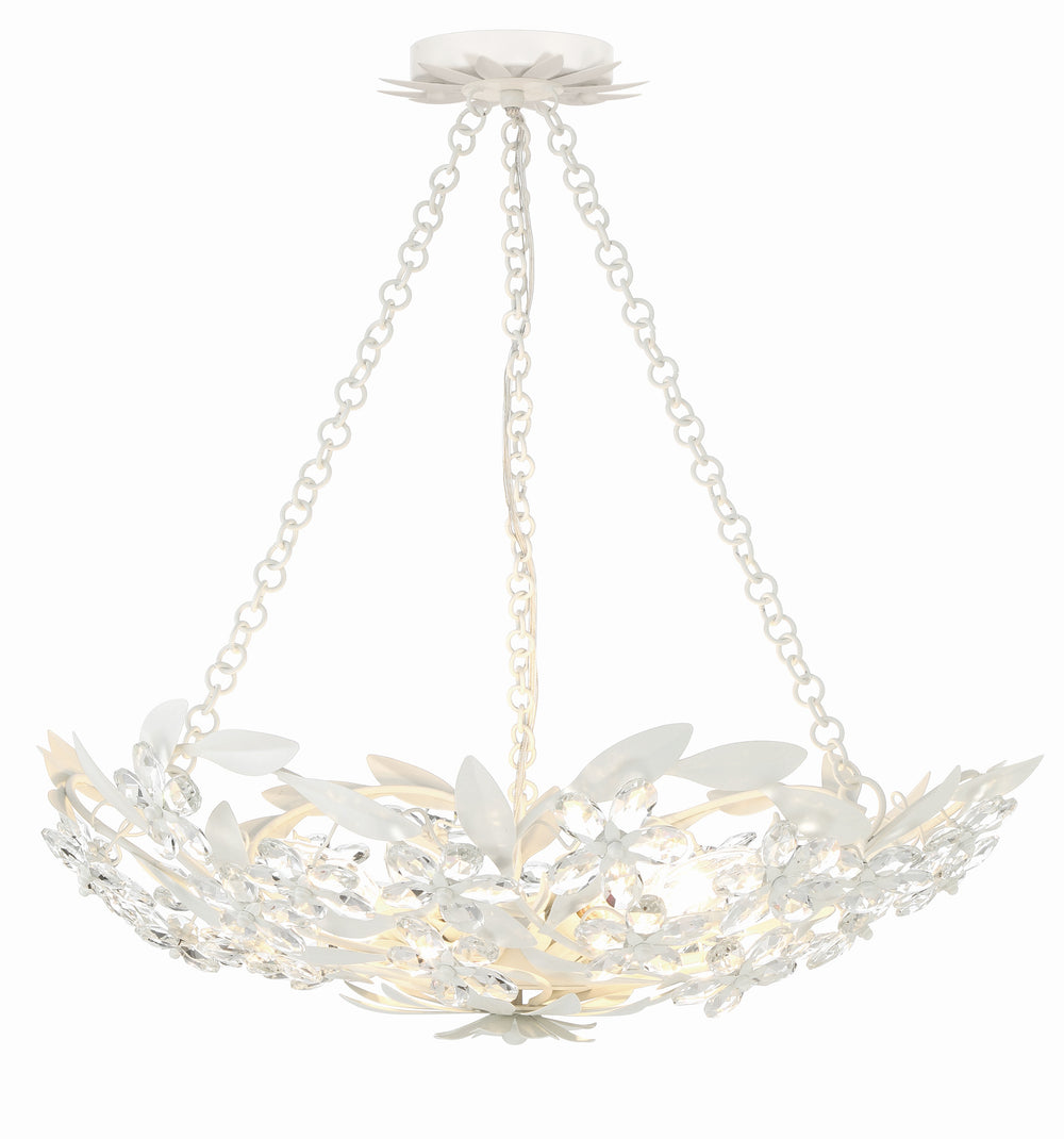 Crystorama Lighting MSL-306-MT Chandelier, UL Damp Rated, Matte White