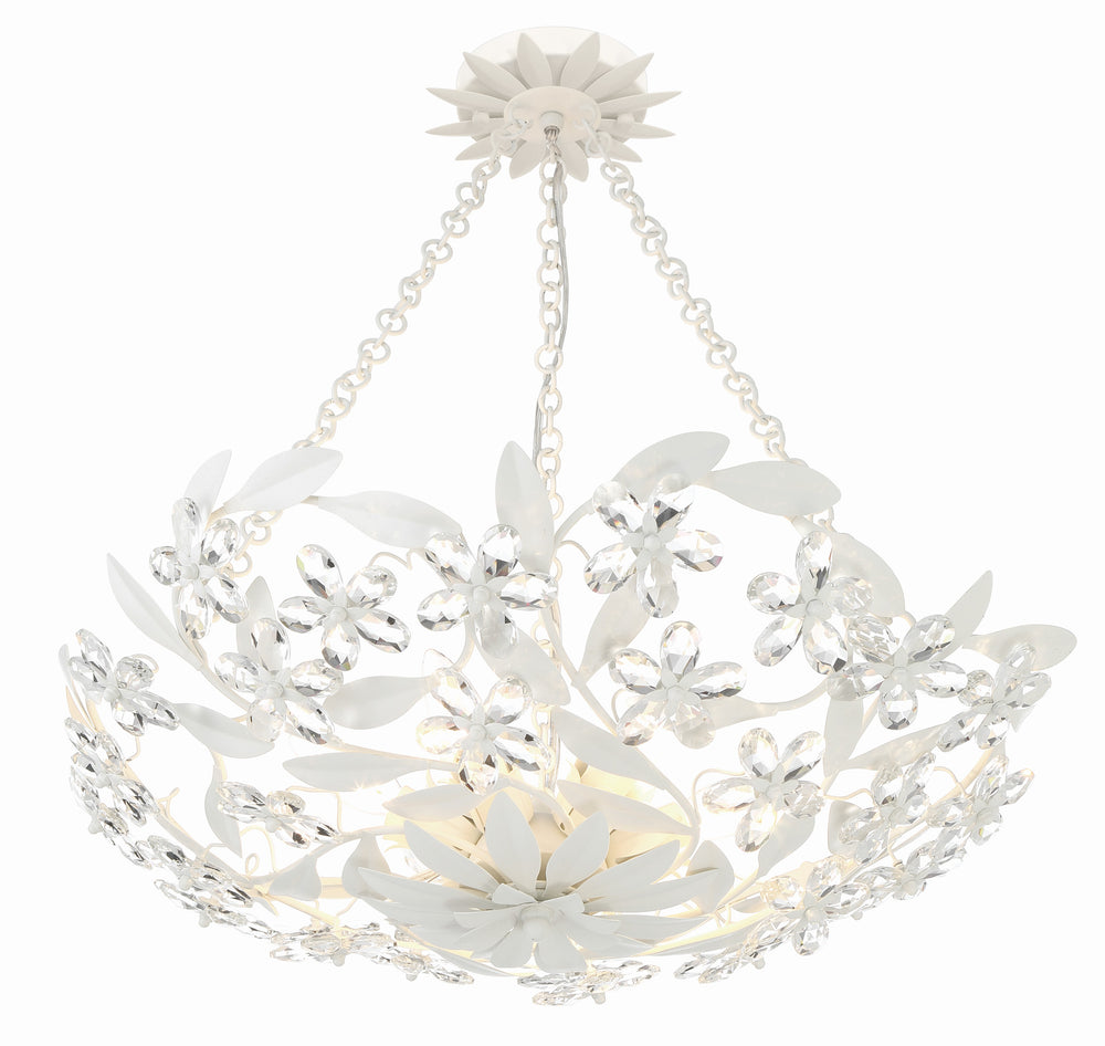 Crystorama Lighting MSL-306-MT Chandelier, UL Damp Rated, Matte White