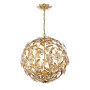Crystorama Lighting MSL-316-GA Pendant Light Fixture, UL Damp Rated, Antique Gold