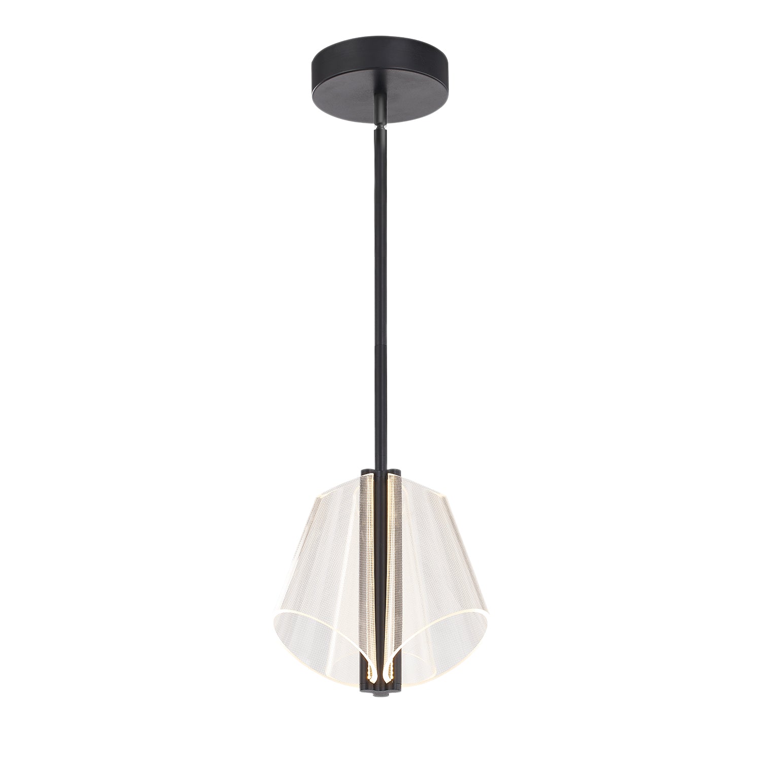 Kuzco Lighting PD62511-BK/LG-UNV Pendant Light Fixture, LED, Black/Light Guide