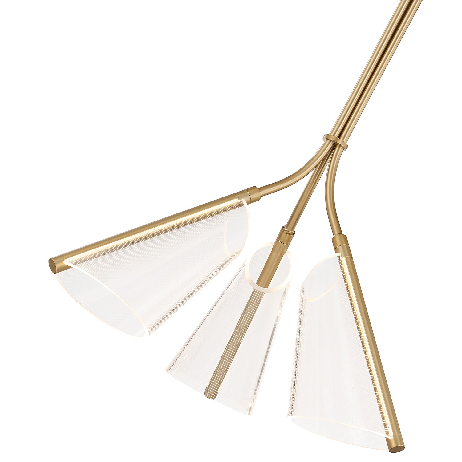 Mulberry 22-in Brushed Gold/Light Guide LED Pendant