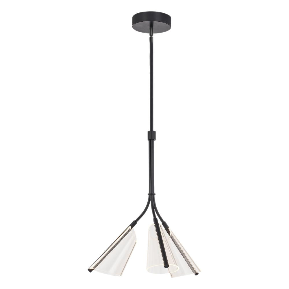 Kuzco Lighting PD62622-BK/LG Pendant, LED, Black/Light Guide