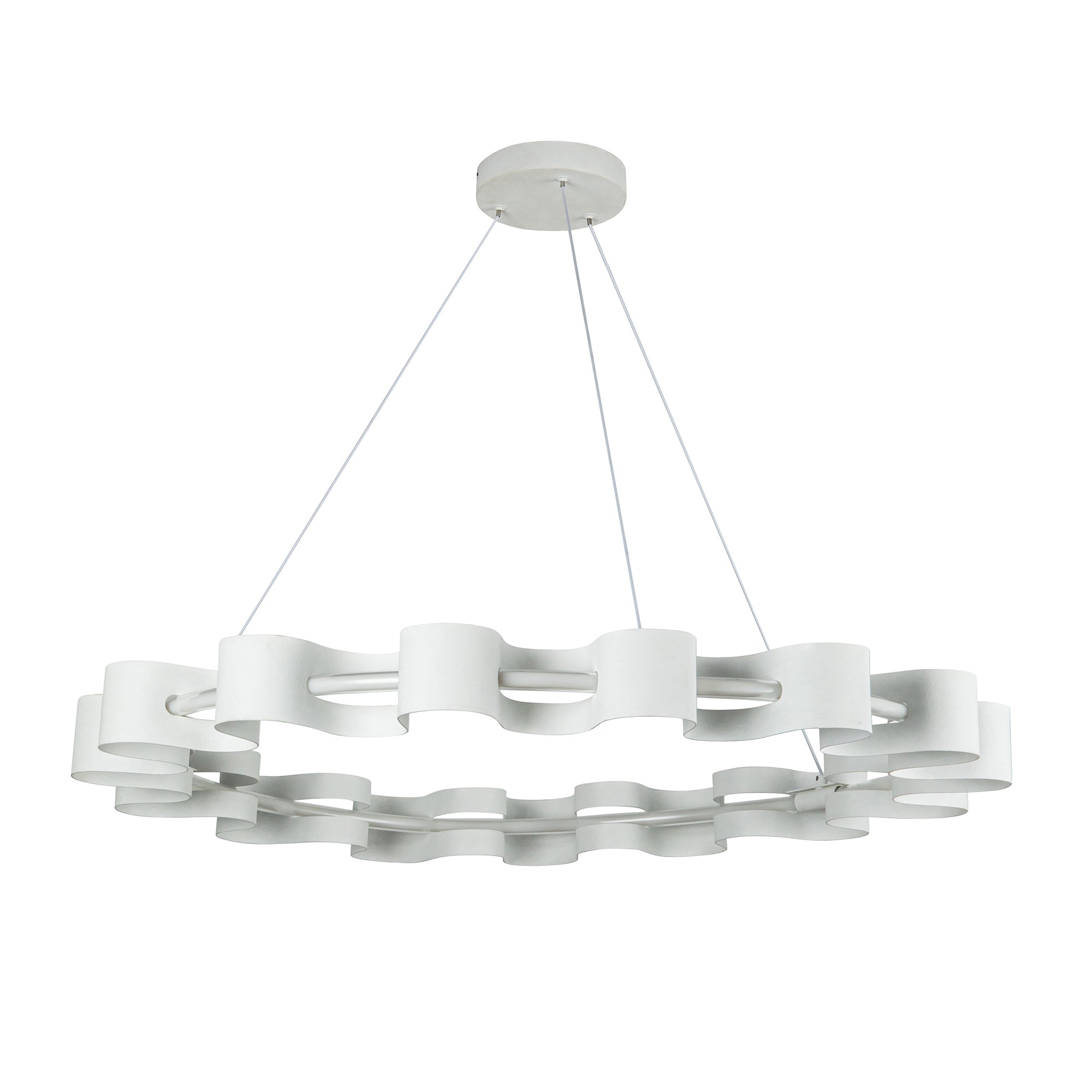 Nami 32-in Antique White LED Chandelier