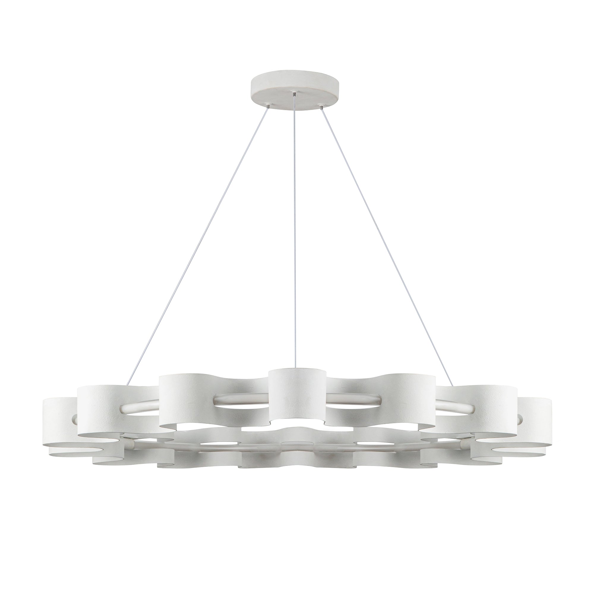 Nami 32-in Antique White LED Chandelier