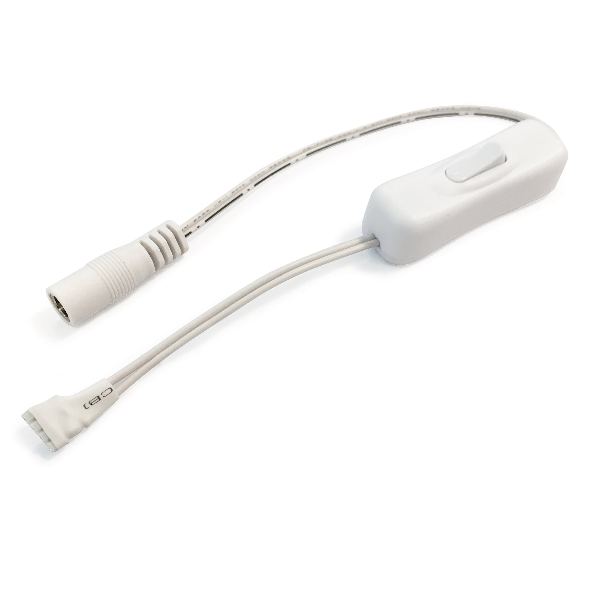 Nora NATL-511W 11 inch Power Cord with Switch & DC Connector for 24V Side-Lit LED Tape Light