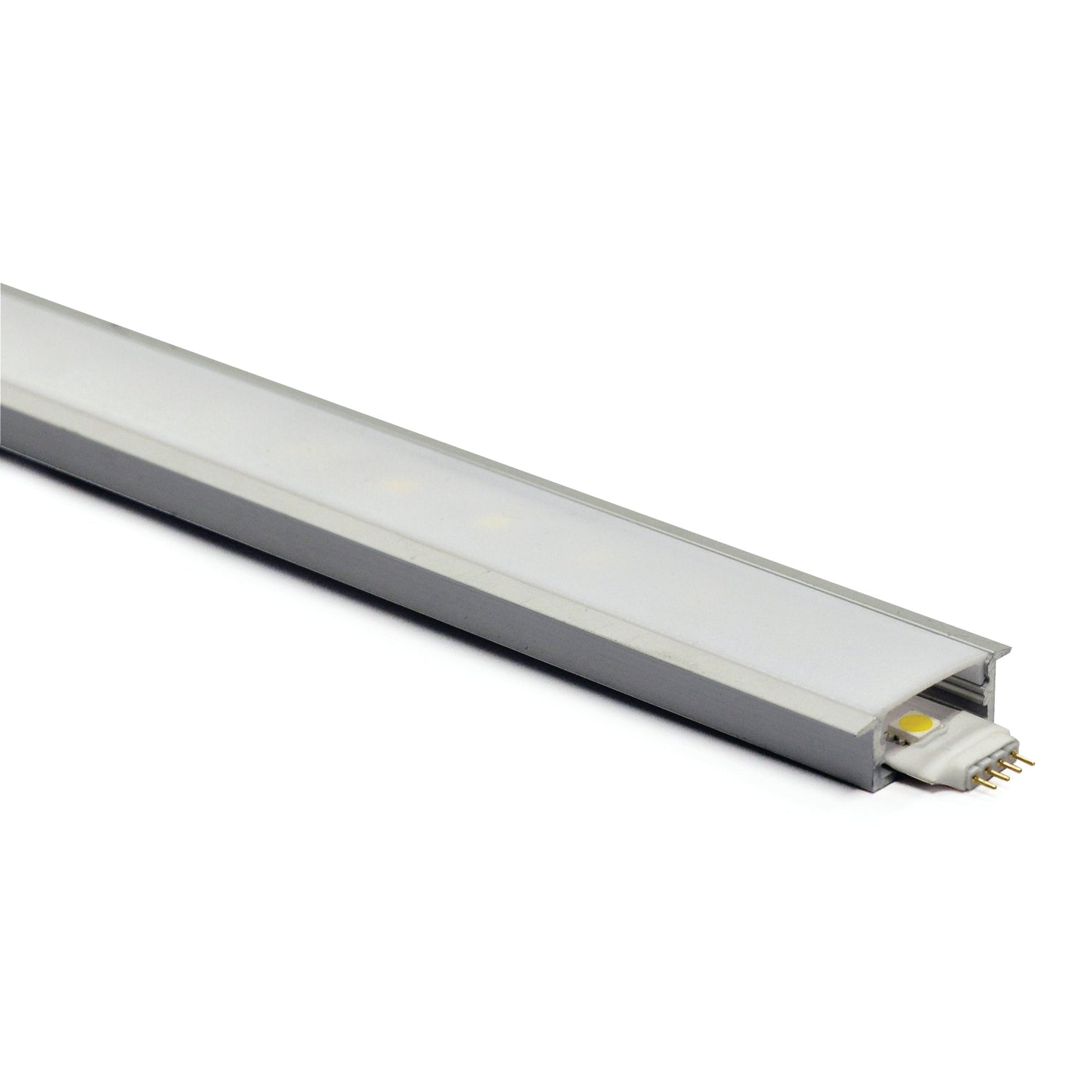 Nora NATL-C23A 4-ft Shallow Channel with Wings, Aluminumminum (Plastic Diffuser and End Caps Included)
