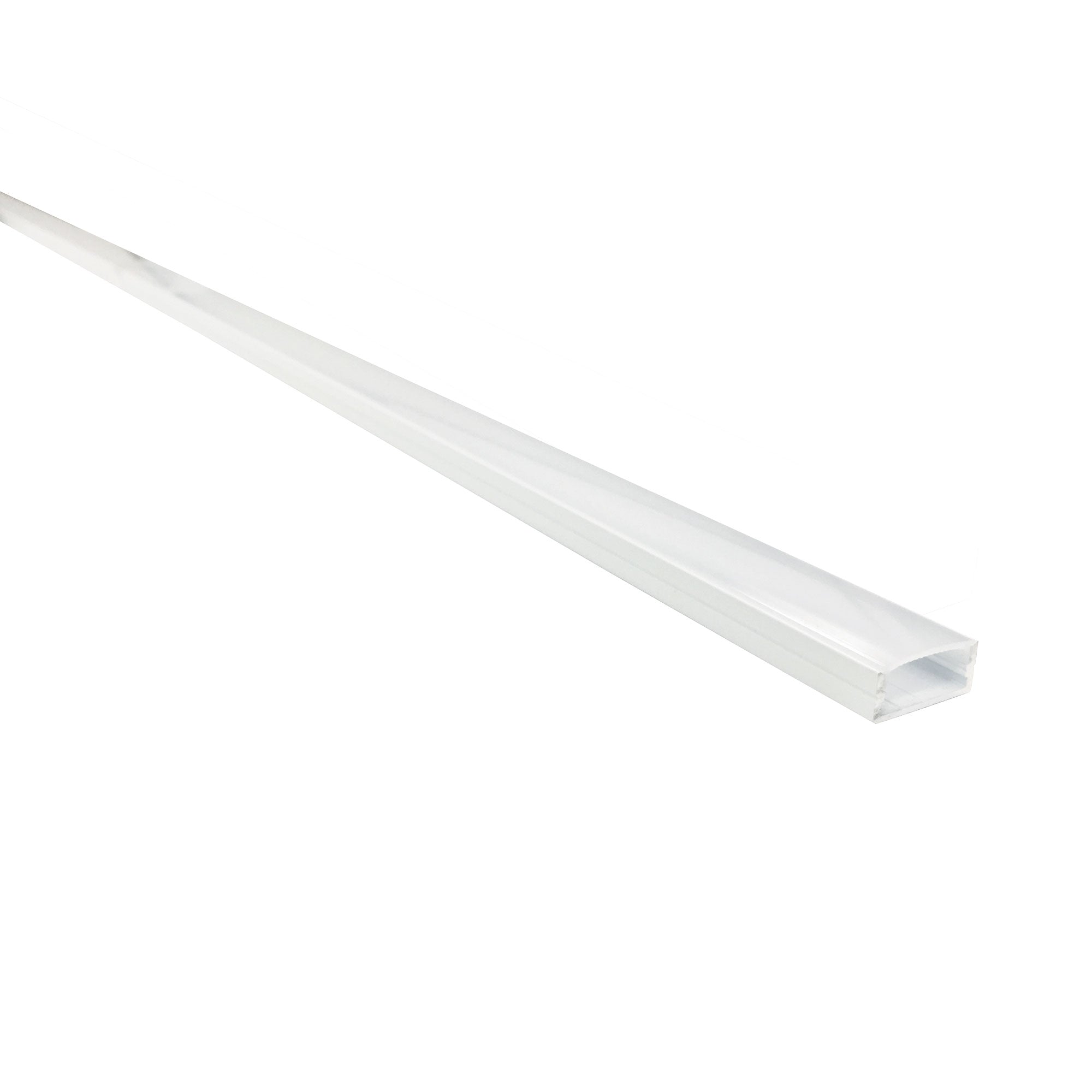 Nora NATL-C24W 4-ft Shallow Channel, White (Plastic Diffuser and End Caps Included)