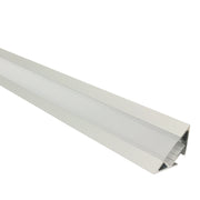 Nora NATL-C28A 4-ft Corner Channel, Aluminumminum (Plastic Diffuser and End Caps Included)