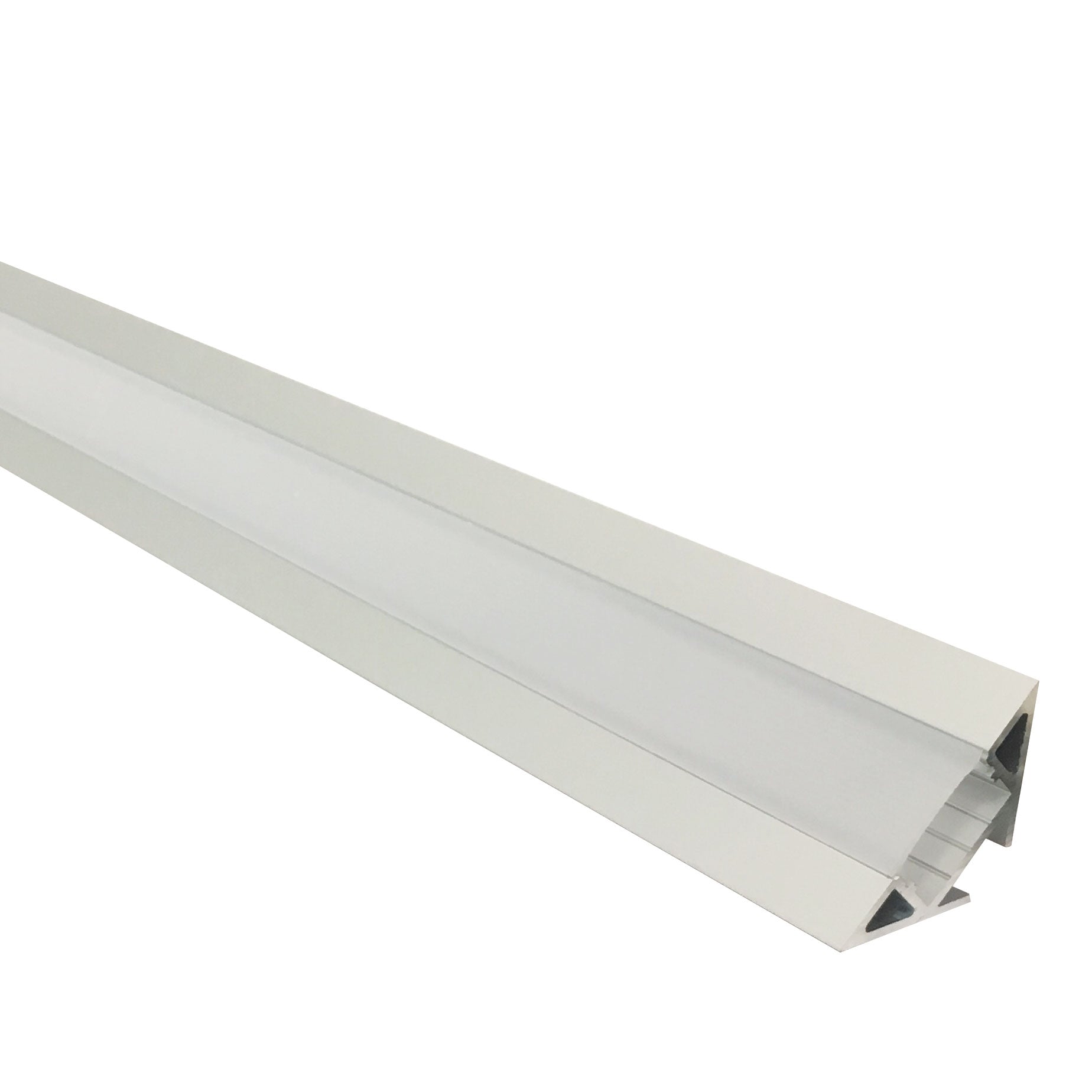 Nora NATL-C28A 4-ft Corner Channel, Aluminumminum (Plastic Diffuser and End Caps Included)