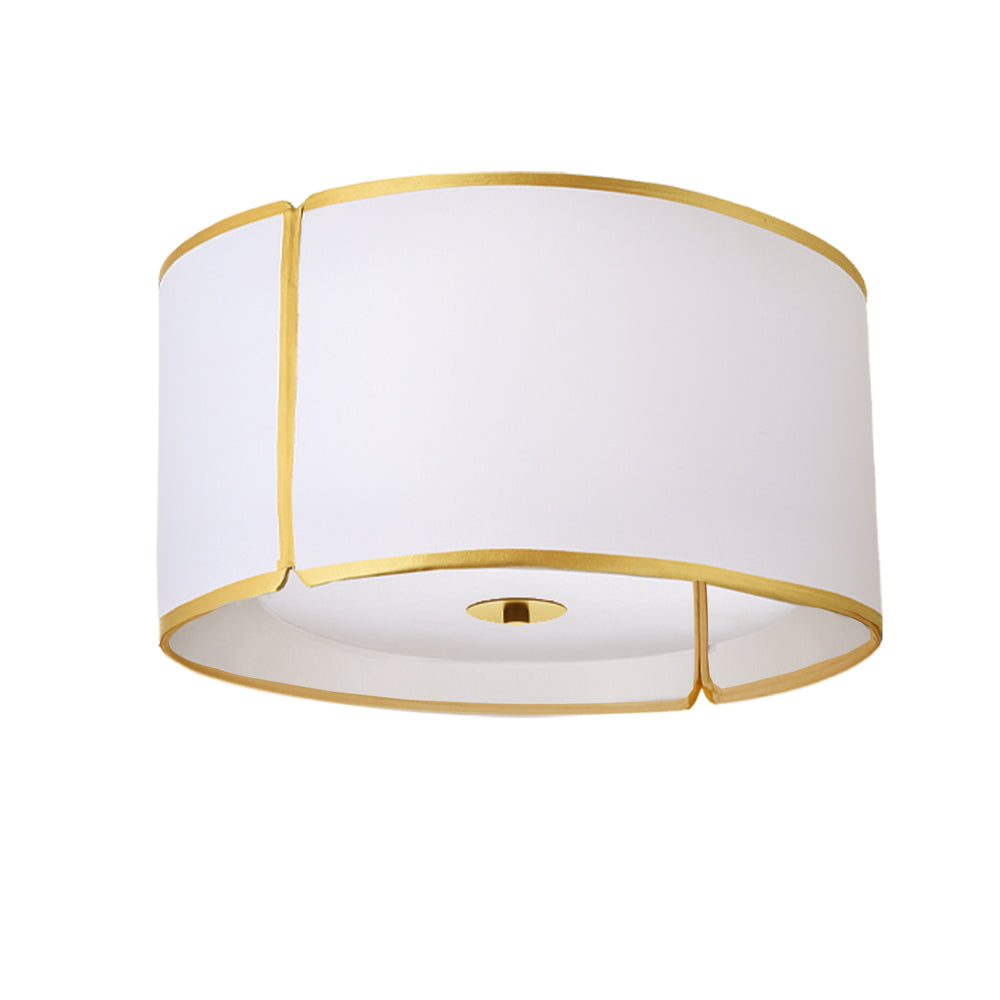 Dainolite NOTCHED DRUM NDR-153FH-GLD-WH Flush Mount Modern - Gold