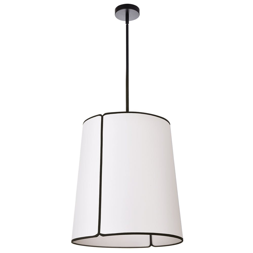 Dainolite NOTCHED DRUM NDR-183P-BK-WH Pendant Modern - Matte Black