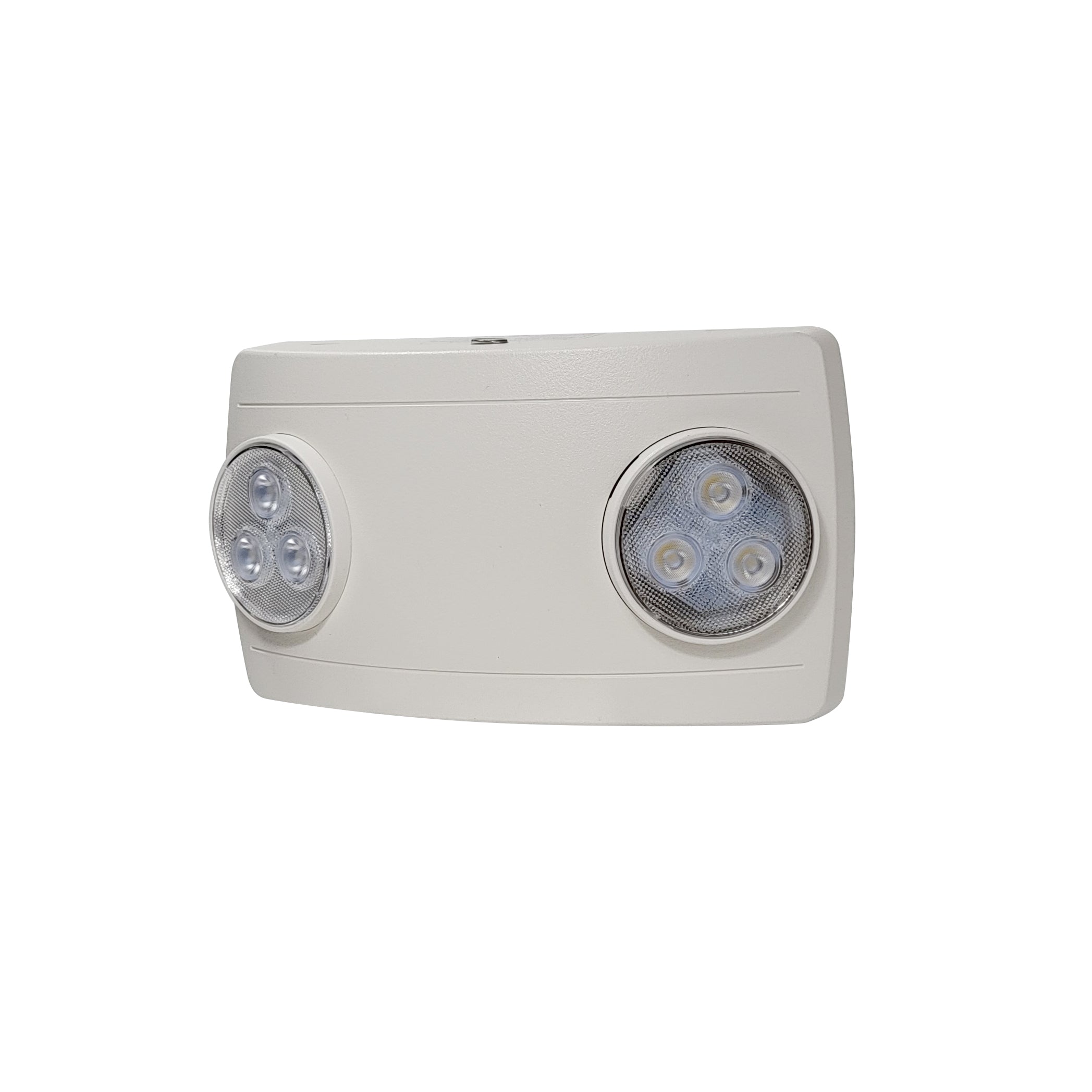Nora NE-612LEDRCW Compact Dual Head LED Emergency Light with 4W Remote Capability, Self-Diagnostic, 120/277V, White