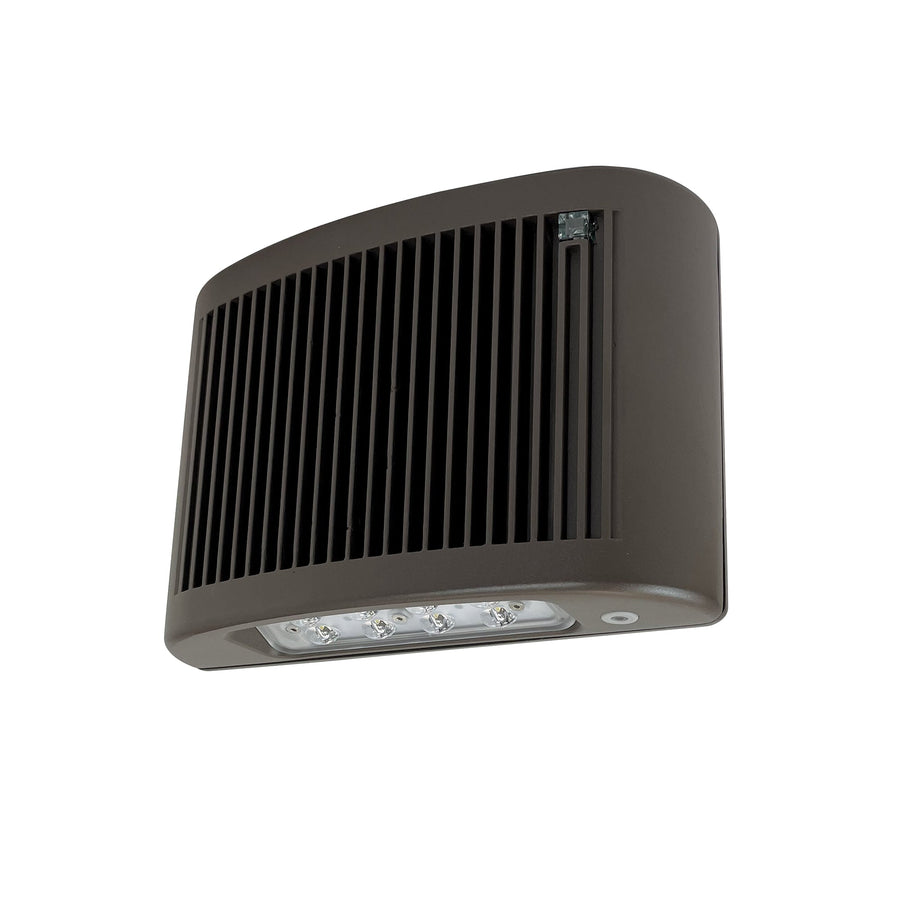 Nora NE-902LEDBZ Outdoor Slim Die-Cast LED Emergency Light w/ Photosensor, 18W/5W, 1600lm/600lm, 120/277V, Bronze