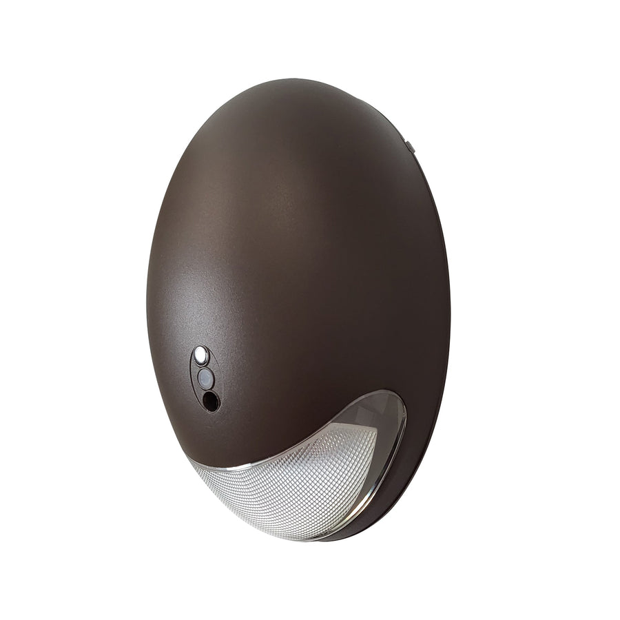 Nora NE-921LEDBZCC Outdoor Low Profile Die-Cast LED Selectable CCT Emergency Light w/ Photosensor, 120/277V, Bronze