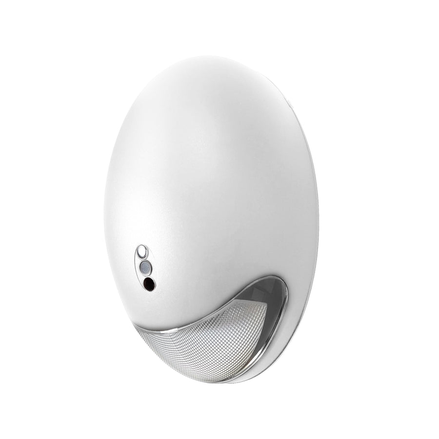 Nora NE-921LEDWCC Outdoor Low Profile Die-Cast LED Selectable CCT Emergency Light w/ Photosensor, 120/277V, White
