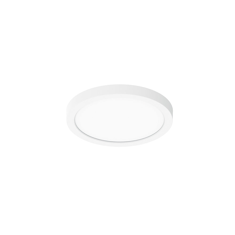 Nora NELOSW-6RTWMPWLE4 6 inch ELO LED Surface Mount Luminaire with Selectable Lumens & CCT, Up to 1550lm / 15W, Matte Powder White Finish
