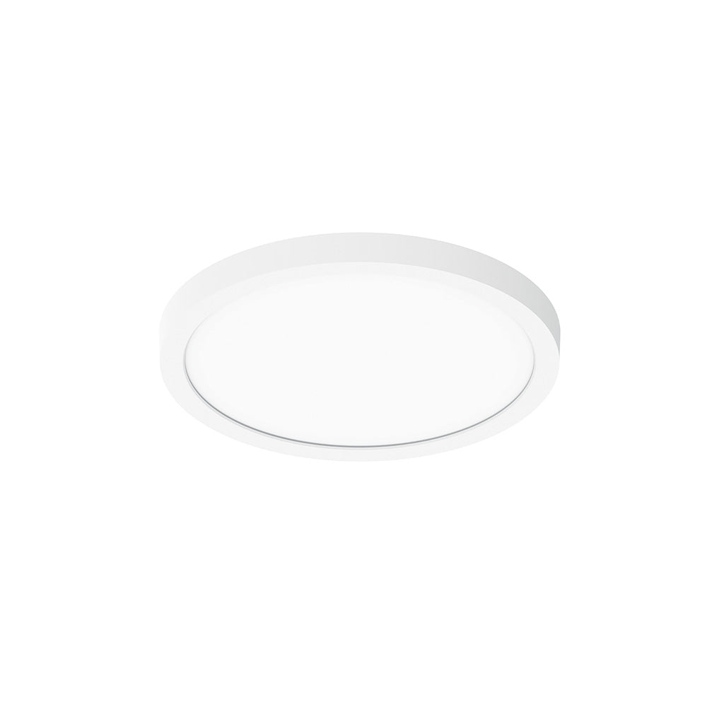 Nora NELO-8RTWMPW 8 inch ELO LED Surface Mount Luminaire with Selectable CCT, 1400lm / 18W, Matte Powder White Finish