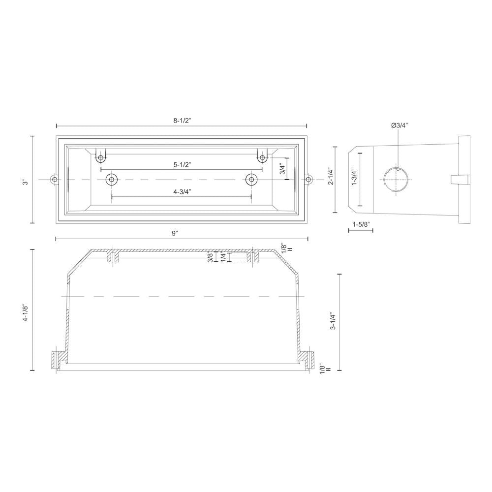 Kuzco Lighting Inc. NEWPORT ER7110-CBOX Landscape Lighting Traditional - Led