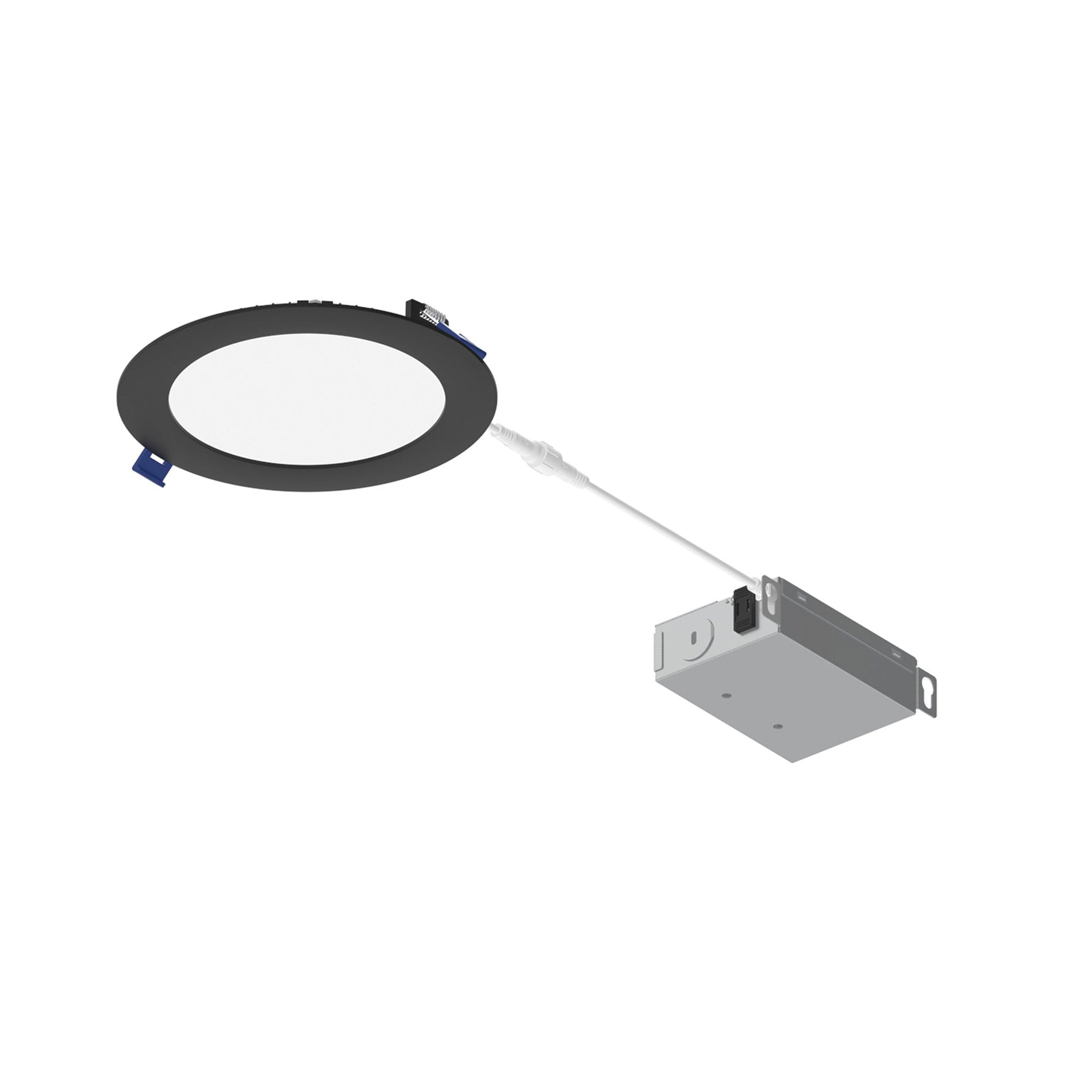 Nora Lighting NFLAT-R6TWBLE4 — 6" FLAT Non-Metallic Can-less LED Downlight, 1050lm / 13.5W, Selectable CCT, Black finish, 120-277V; 0-10V dimming
