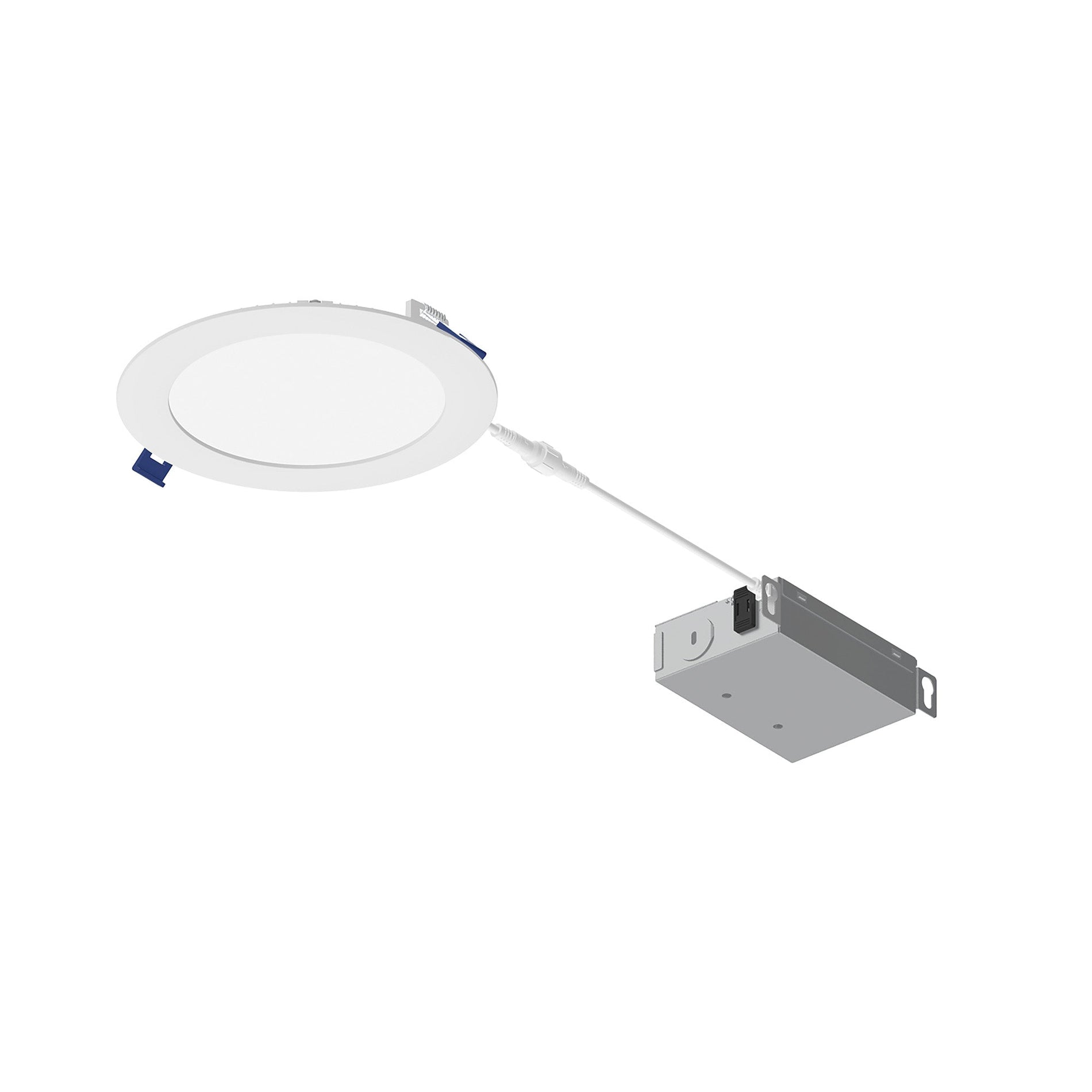 Nora Lighting NFLAT-R6TWMPWLE4 — 6" FLAT Non-Metallic Can-less LED Downlight, 1050lm / 13.5W, Selectable CCT, White finish, 120-277V; 0-10V dimming