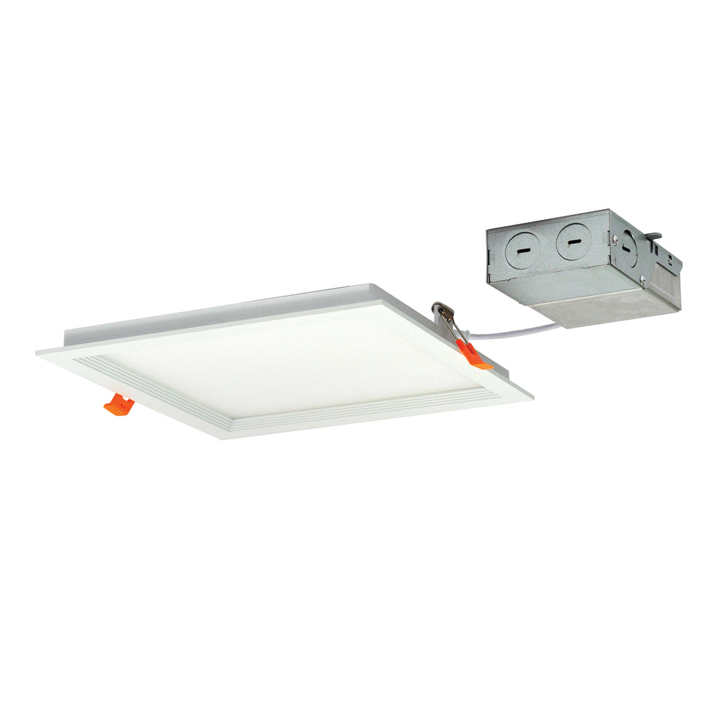 8" FLIN Square Recessed LED, 1400lm, 4000K, 20W, 120V Triac/ELV Dimming, White light