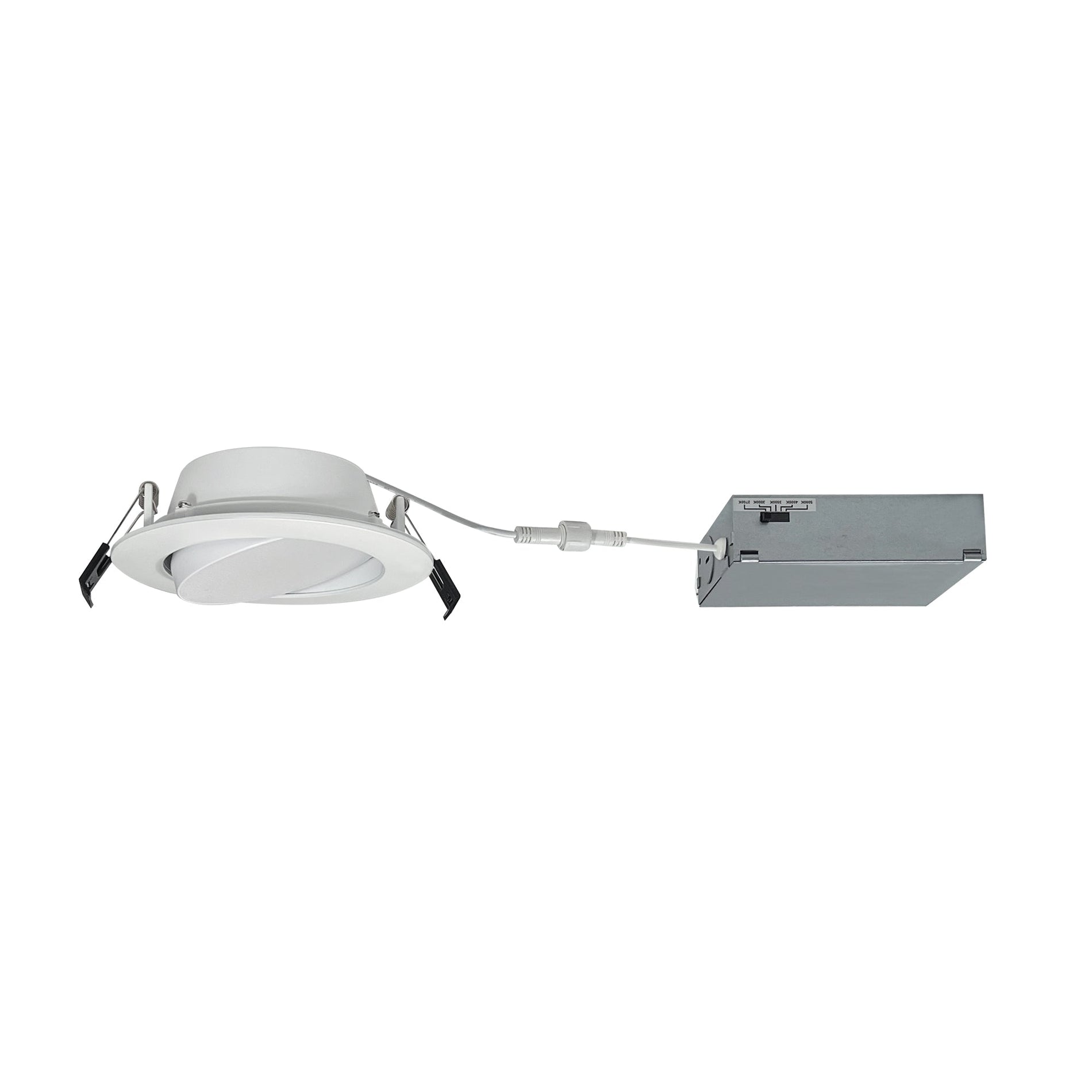Nora NFLINA-R4TWMPW 4 inch FLIN Adjustable LED Downlight with Selectable CCT, 900lm / 10W, Matte Powder White finish