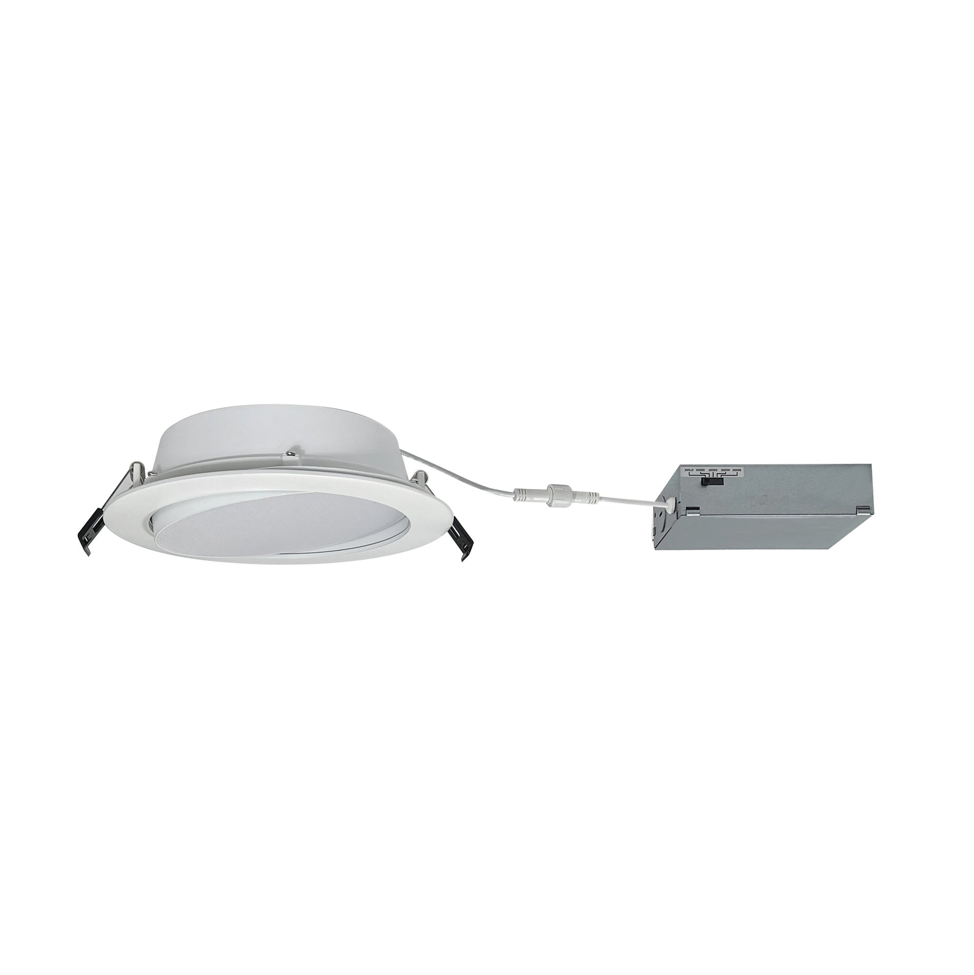 Nora NFLINA-R6TWMPW 6 inch FLIN Adjustable LED Downlight with Selectable CCT, 1100lm / 13W, Matte Powder White finish