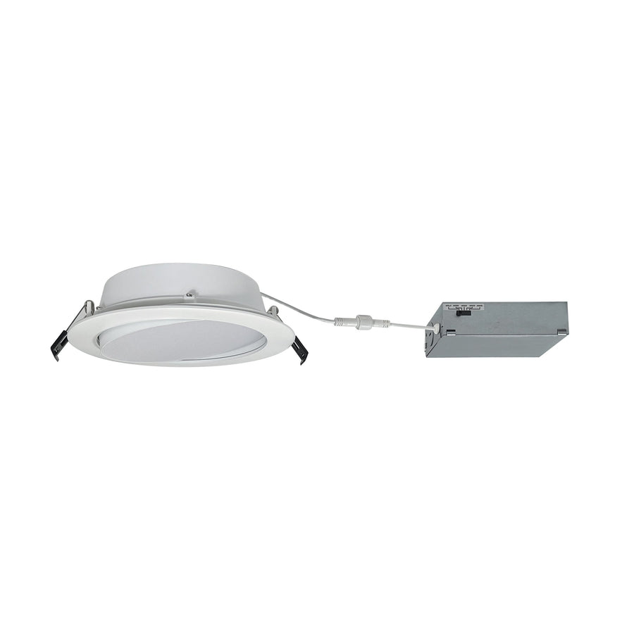 Nora NFLINA-R6TWMPW 6 inch FLIN Adjustable LED Downlight with Selectable CCT, 1100lm / 13W, Matte Powder White finish