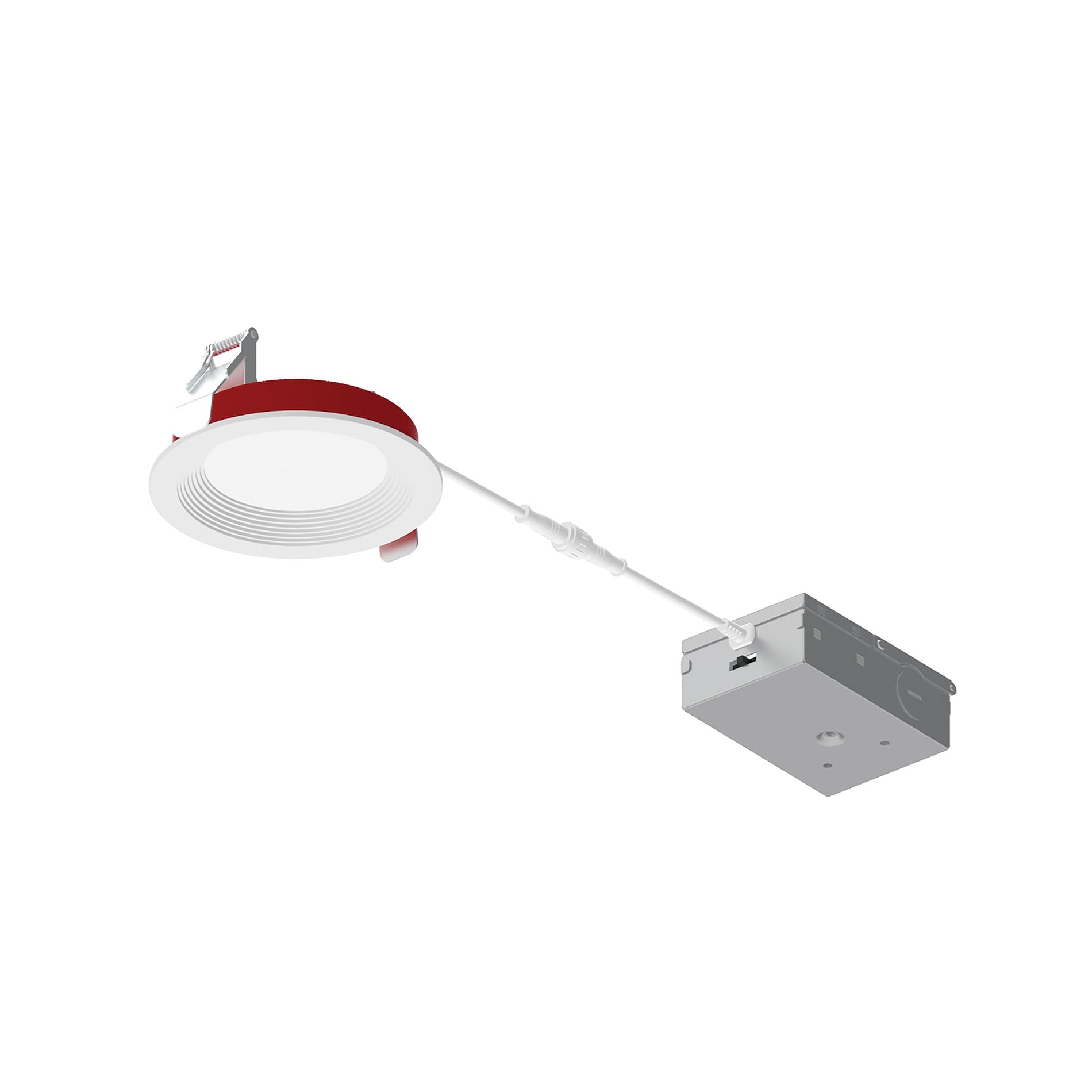 Nora Lighting NFRC-R4W3TWMPW — 4" Fire Rated Can-less Regressed LED Downlight, Selectable CCT, 1200lm / 12W, White Finish