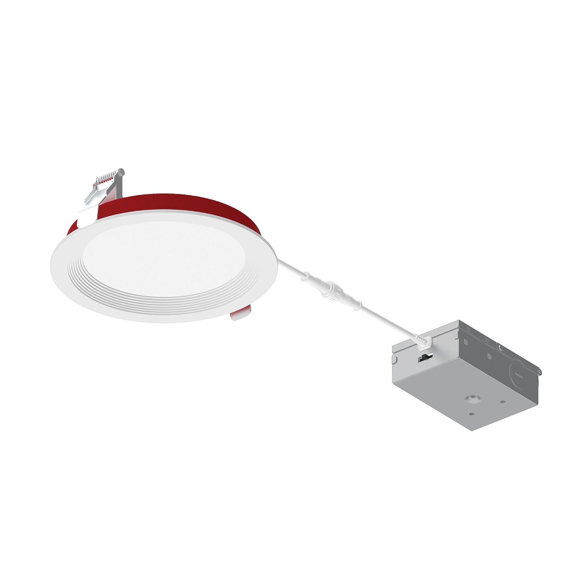 Nora Lighting NFRC-R6W3TWMPW — 6" Fire Rated Can-less Regressed LED Downlight, Selectable CCT, 1500lm / 15W, White Finish