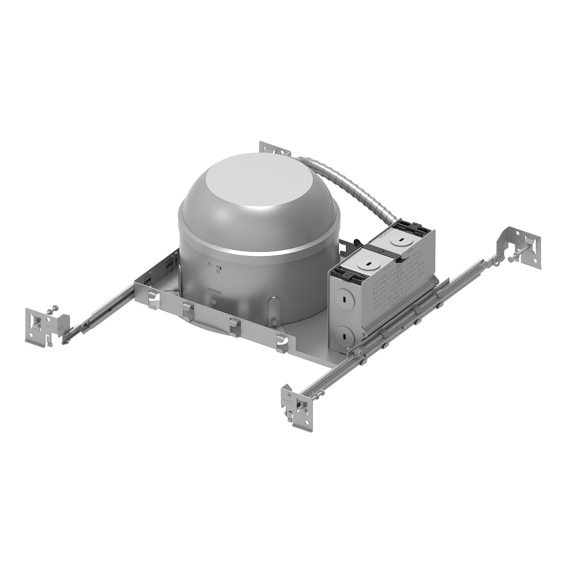 Nora Lighting NHIC-527LMRAT/4W — 5" Shallow, IC, AT LED Dedicated New Construction Housing , 120/277V, Wired for Univ. Dimming