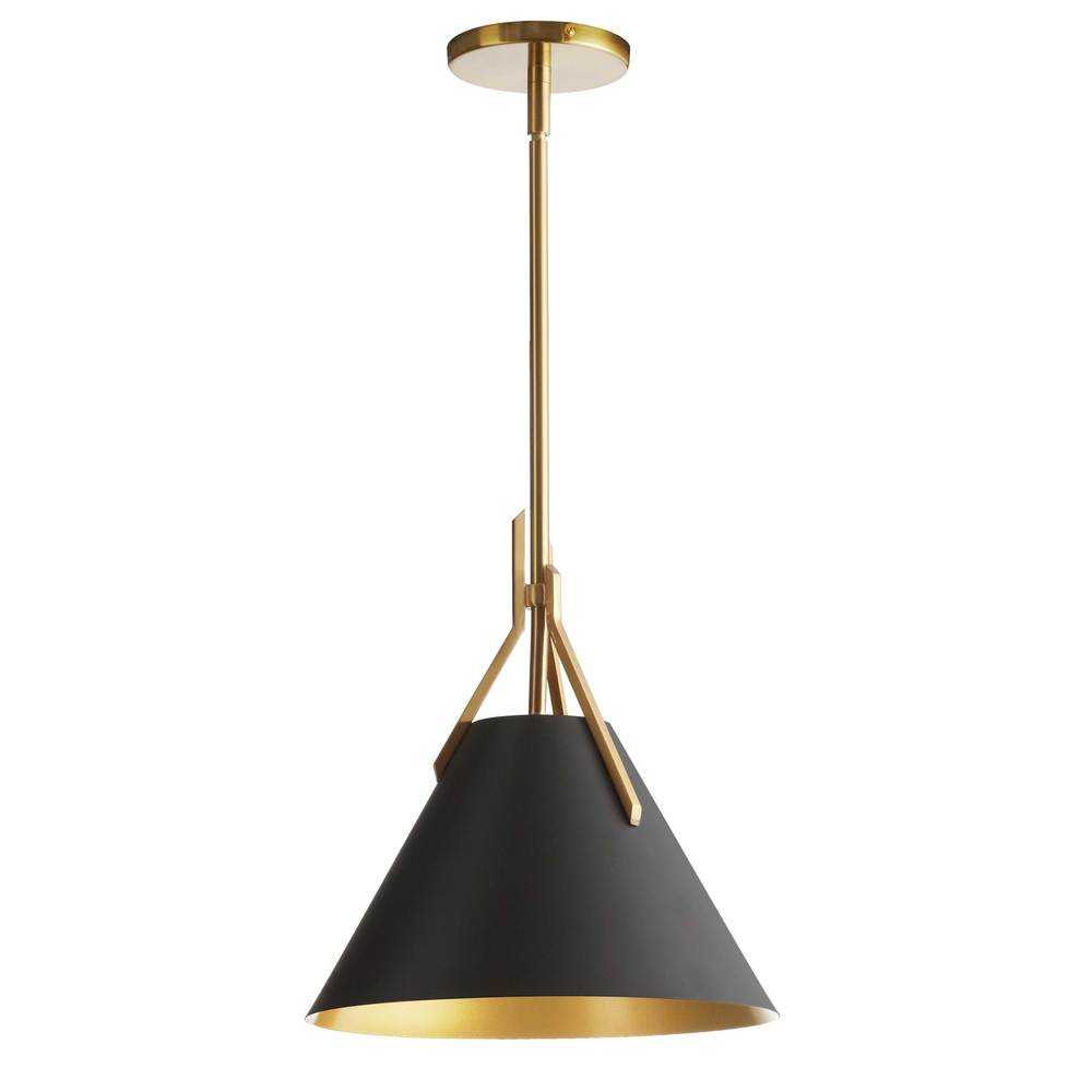 Dainolite NIC-101P-AGB-BK Pendant Contemporary - Aged Brass