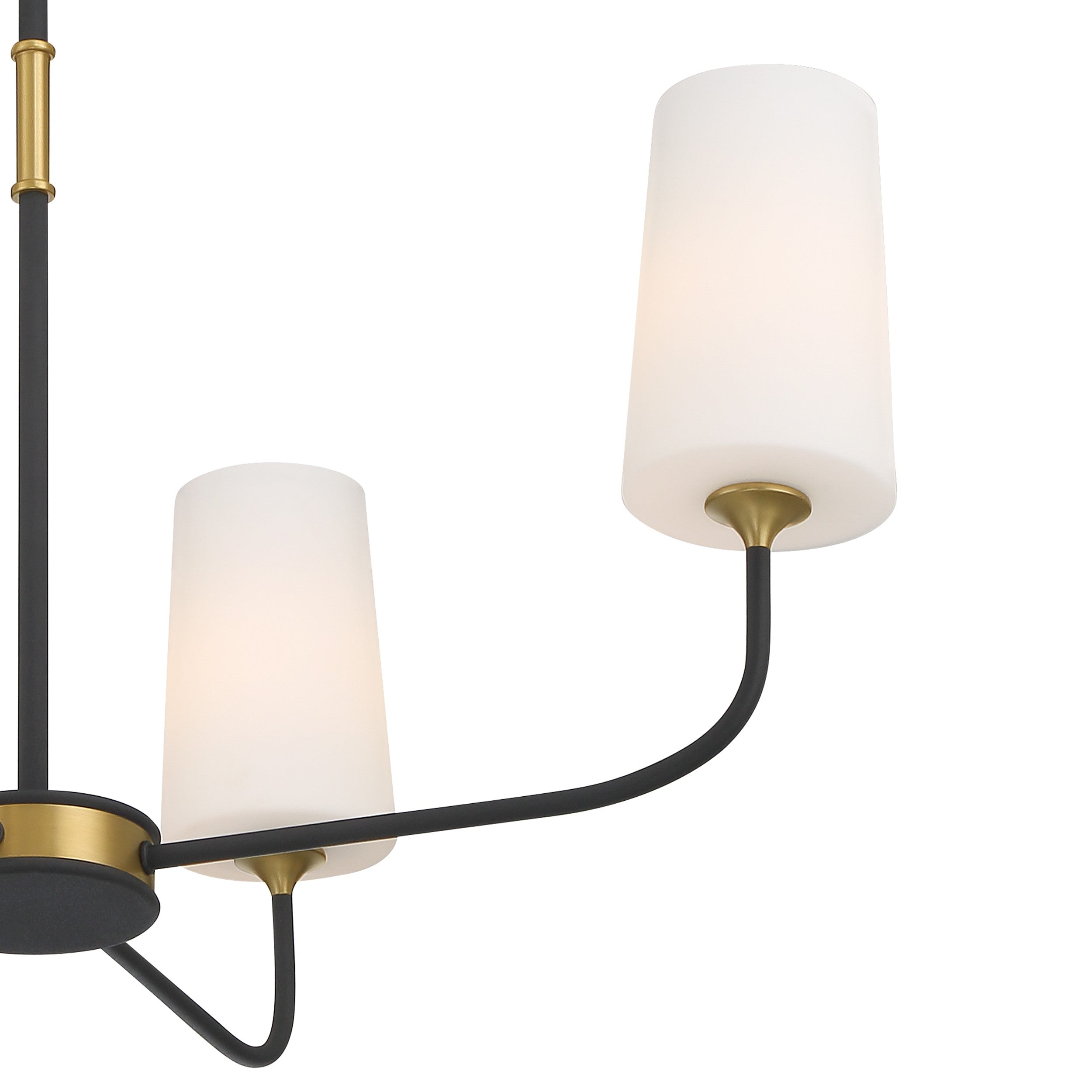 Crystorama Niles NIL-70014-BF-MG – 29 Inch – 4 Light – Chandelier – Black Forged + Modern Gold – Damp Rated