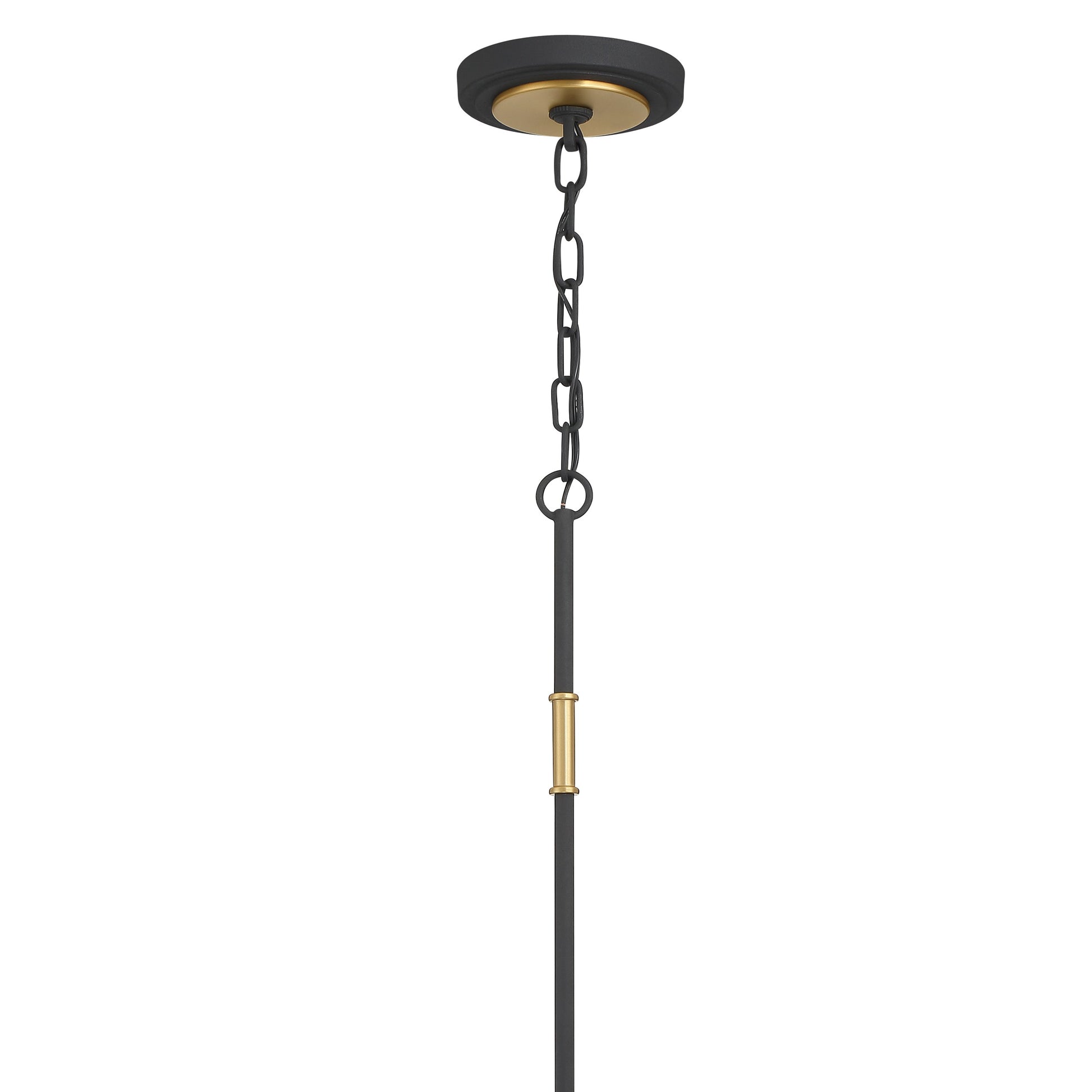 Crystorama Niles NIL-70015-BF-MG – 34 Inch – 4 Light – Chandelier – Black Forged + Modern Gold – Damp Rated