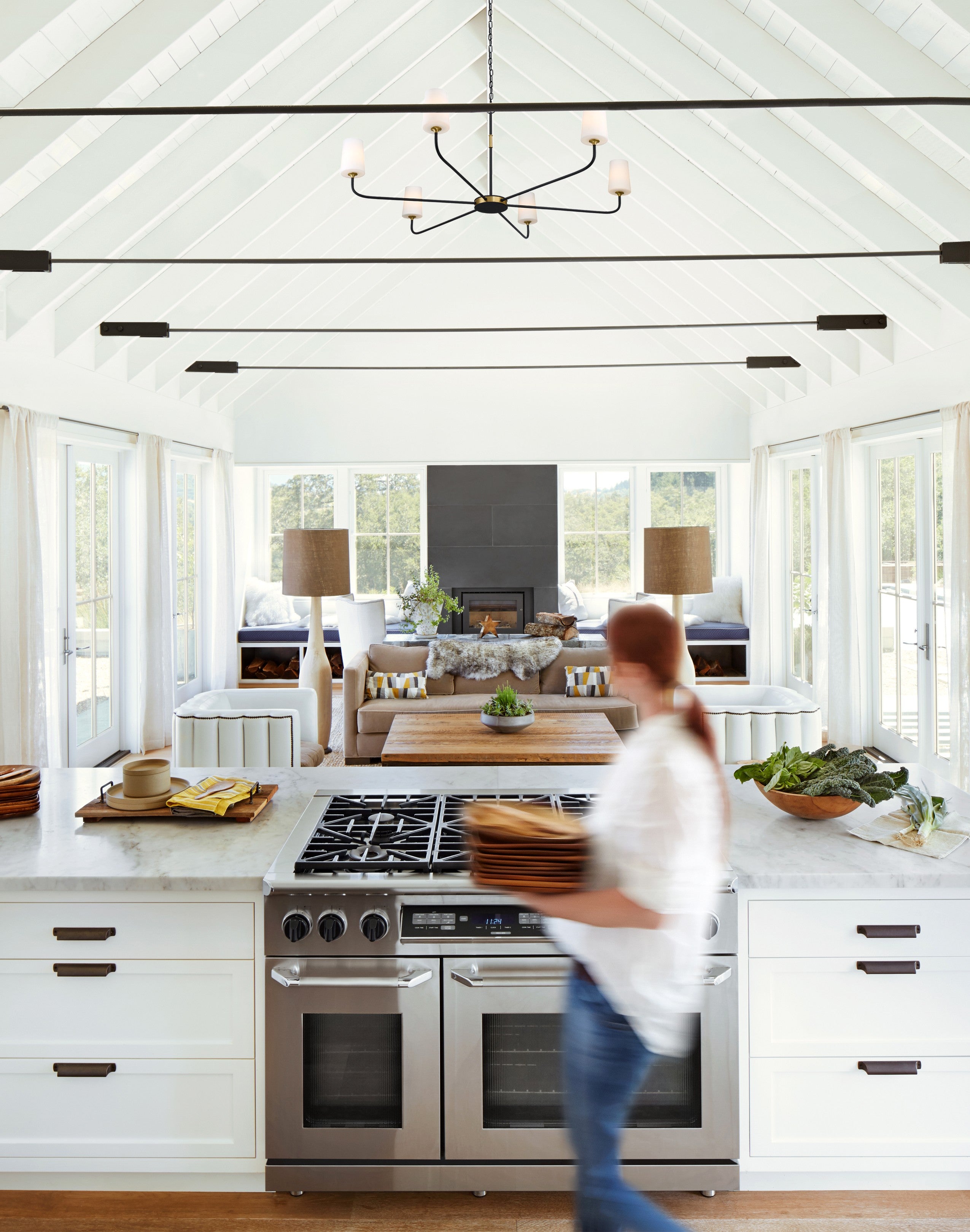 Crystorama Niles NIL-70016-BF-MG – 54 Inch – 6 Light – Chandelier – Black Forged + Modern Gold – Damp Rated