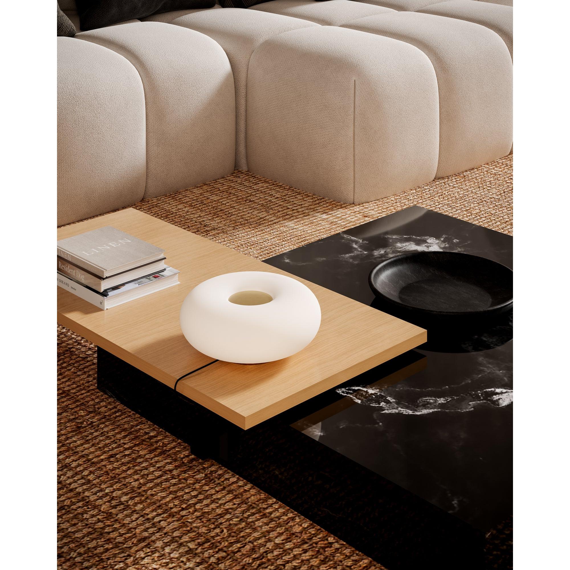 Nimbus 12-in Vintage Brass/Opal Glass LED Table Lamp