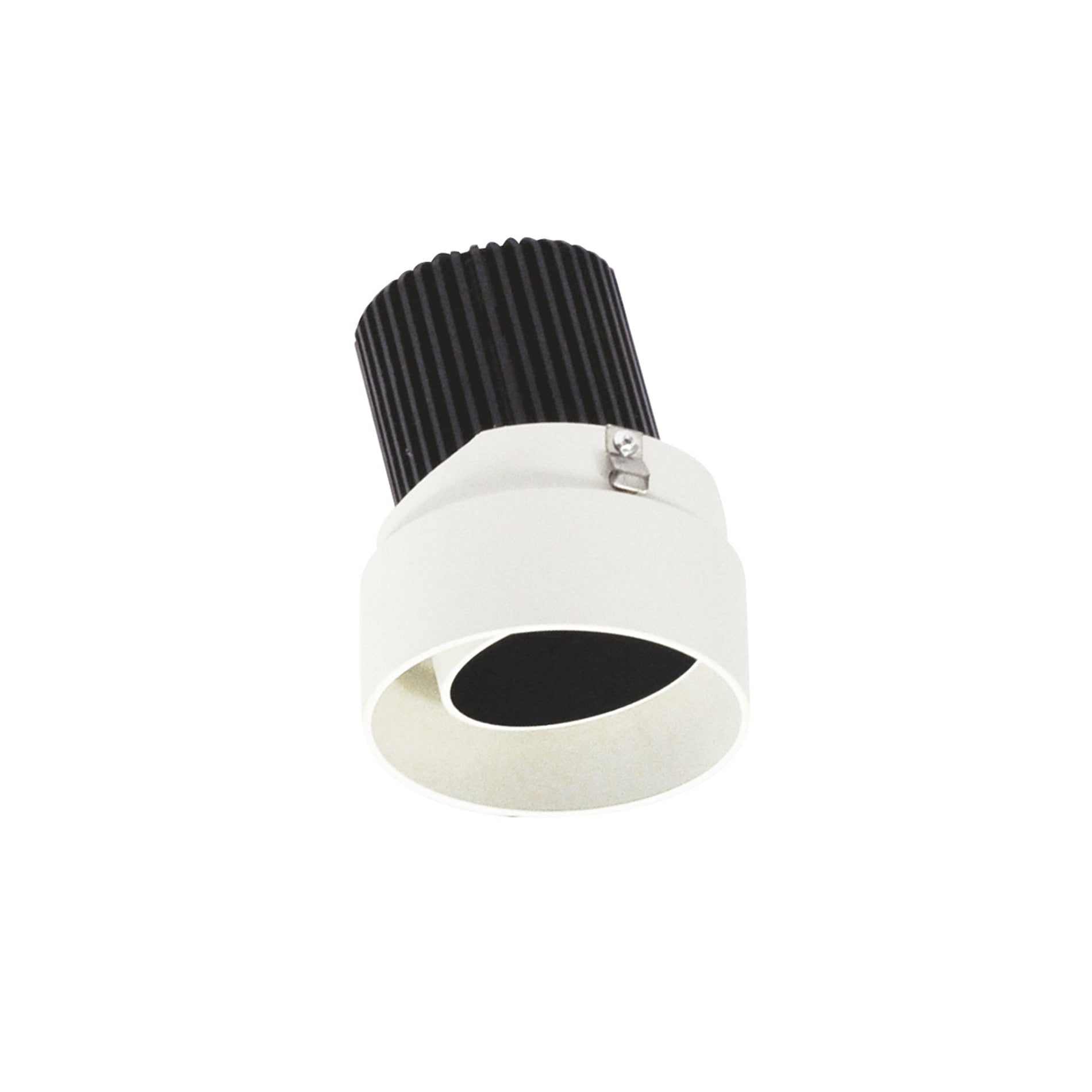 Nora NIO-2RTLA30QBW 2 inch Iolite LED Round Trimless Adjustable, 10-Degree Optic, 800lm / 12W, 3000K, Black Adjustable / White Reflector
