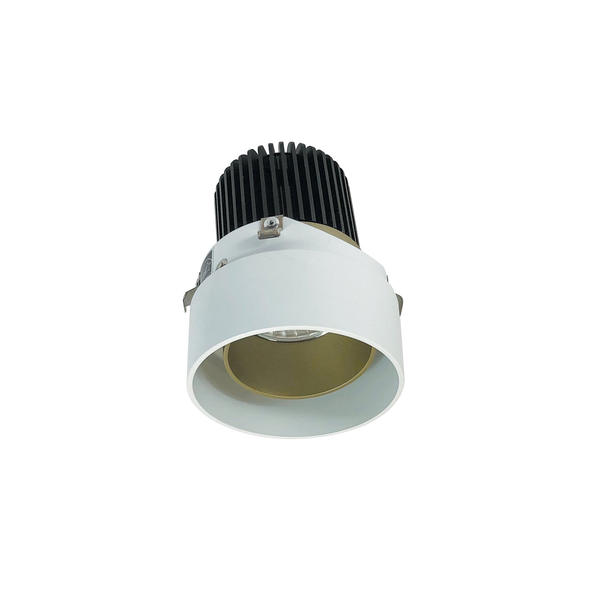 Nora NIO-2RTLA50XCHMPW 2 inch Iolite LED Round Trimless Adjustable, 800lm / 14W, 5000K, Champagne Haze Adjustable / Matte Powder White Reflector
