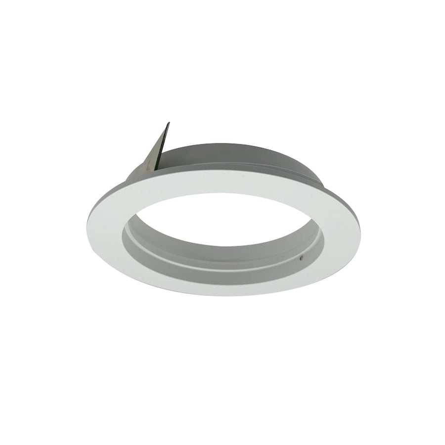 Nora NIO-4PRTFAMPW 4 inch Iolite PLUS Trimless to Flanged Converter Accessory, Matte Powder White