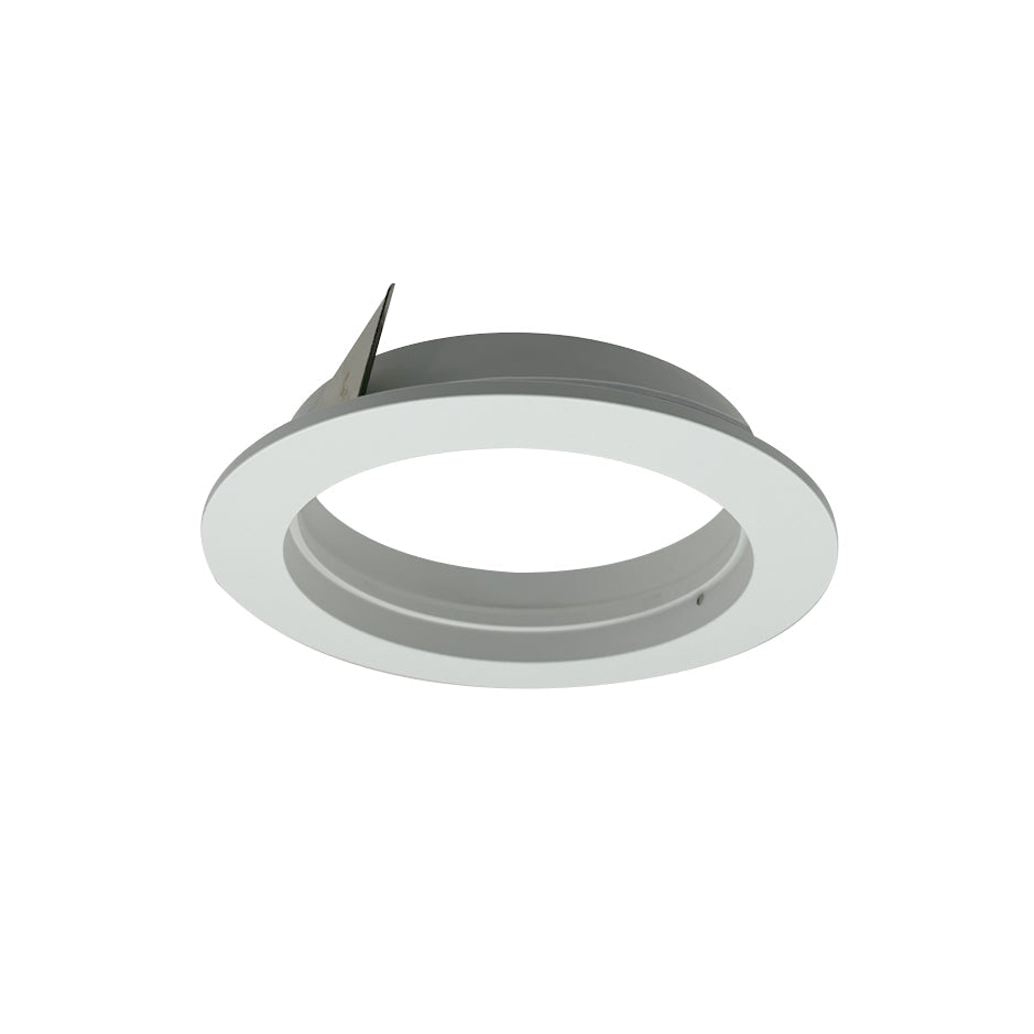 Nora NIO-4PRTFAMPW 4 inch Iolite PLUS Trimless to Flanged Converter Accessory, Matte Powder White