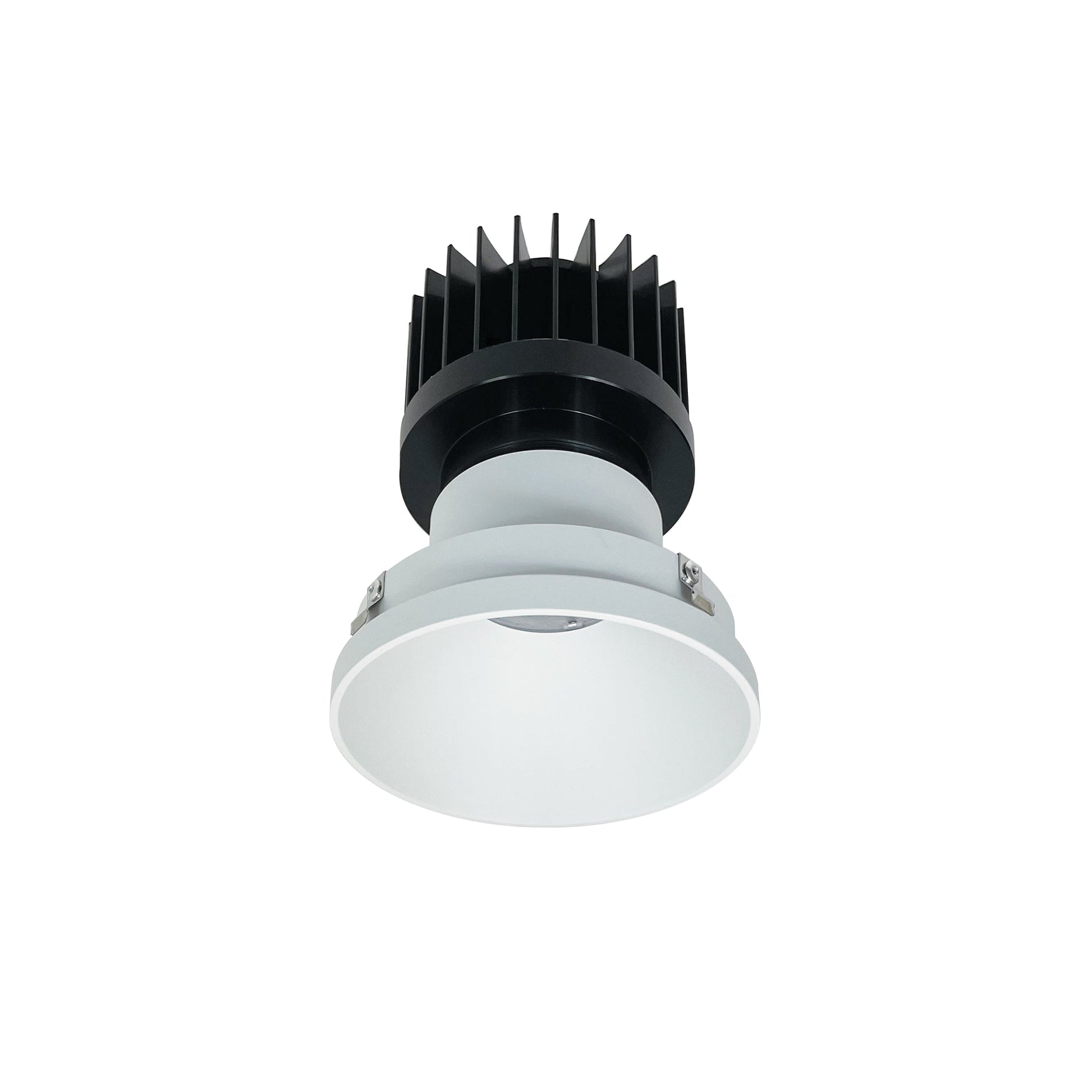 Nora NIO-4PRTLNDCCDXMPW/HL 4 inch Iolite PLUS Round Trimless Downlight, 1500lm/2000lm/2500lm (varies by housing), Comfort Dim, Matte Powder White Finish