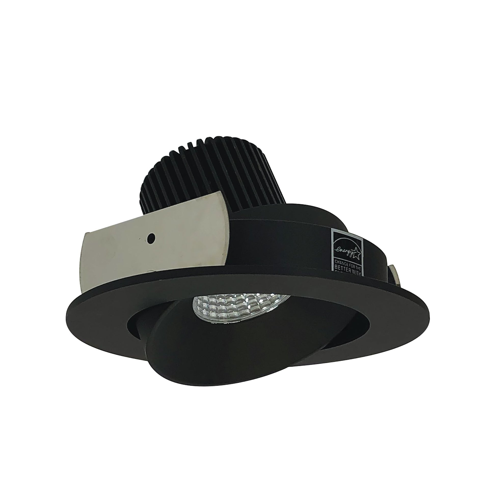 Nora NIO-4RCCDXBB 4 inch Iolite LED Round Adjustable Cone Reflector, 800lm / 14W, Comfort Dim, Black Reflector / Black Flange