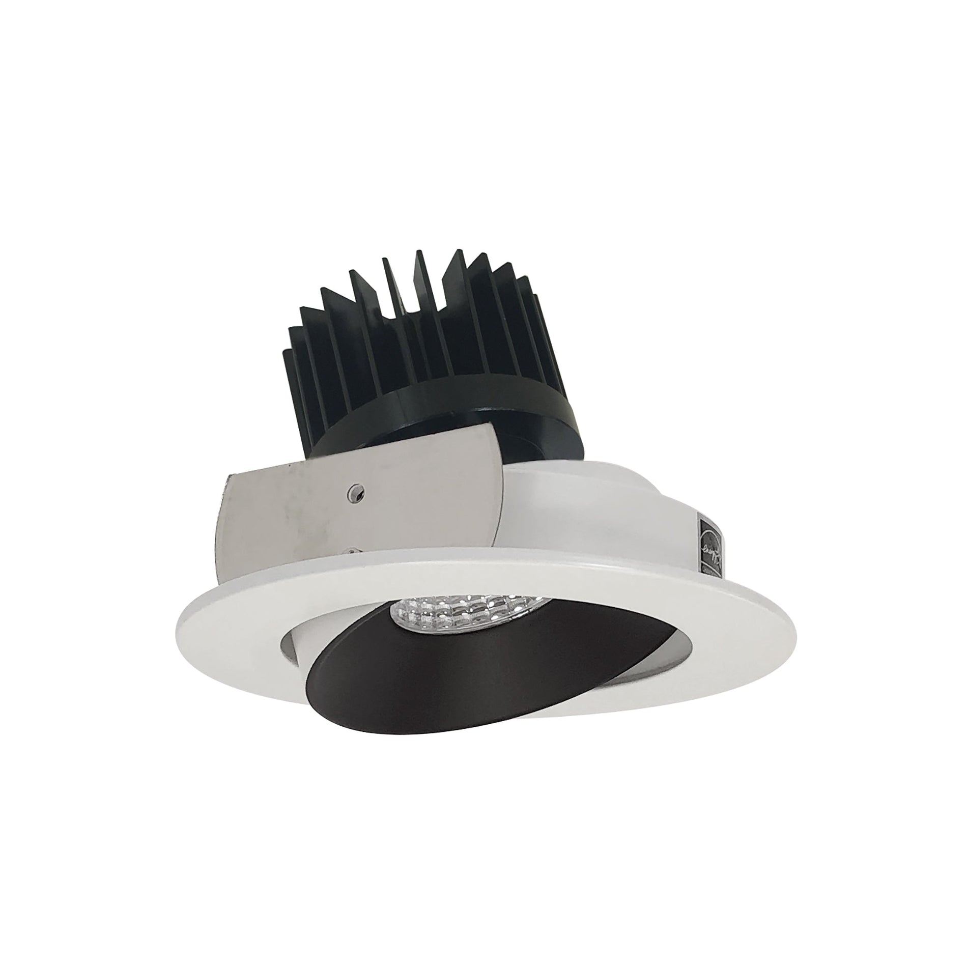 Nora NIO-4RC27XBW/HL 4 inch Iolite LED Round Adjustable Cone Reflector, 1500lm/2000lm/2500lm (varies by housing), 2700K, Black Reflector / White Flange