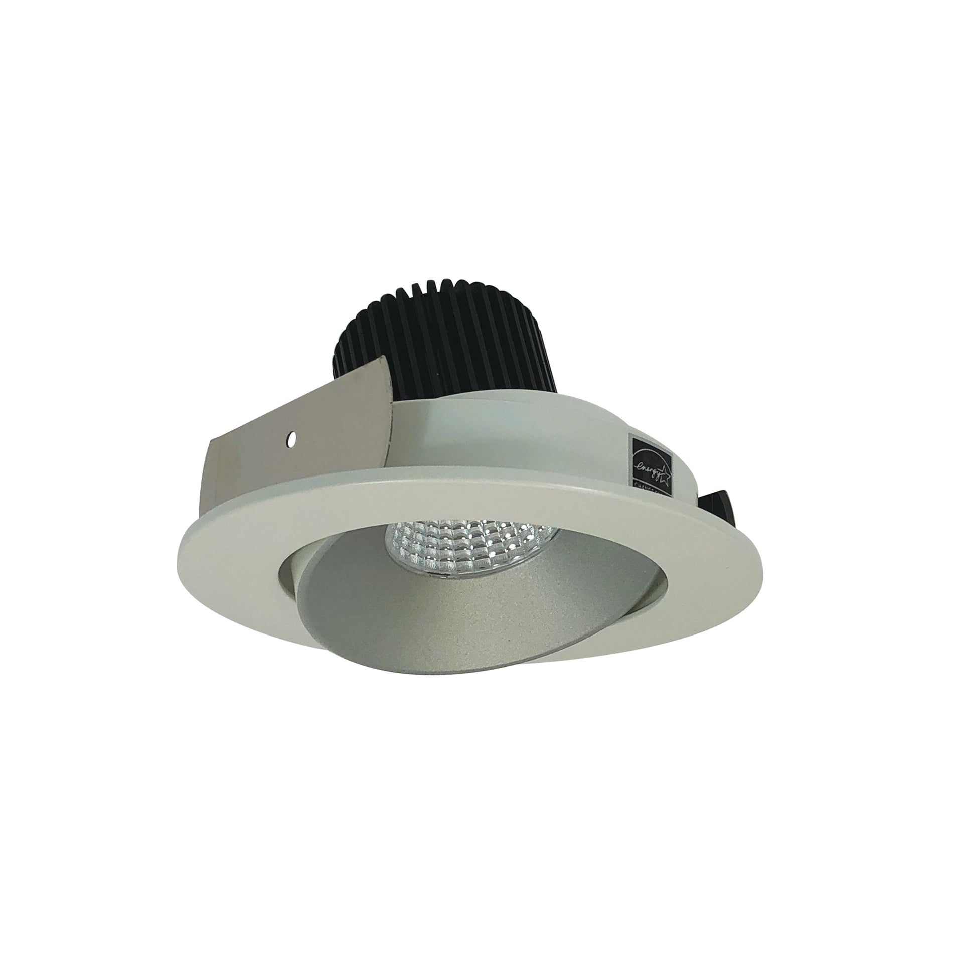 Nora NIO-4RC50XHW 4 inch Iolite LED Round Adjustable Cone Reflector, 800lm / 14W, 5000K, Haze Reflector / White Flange
