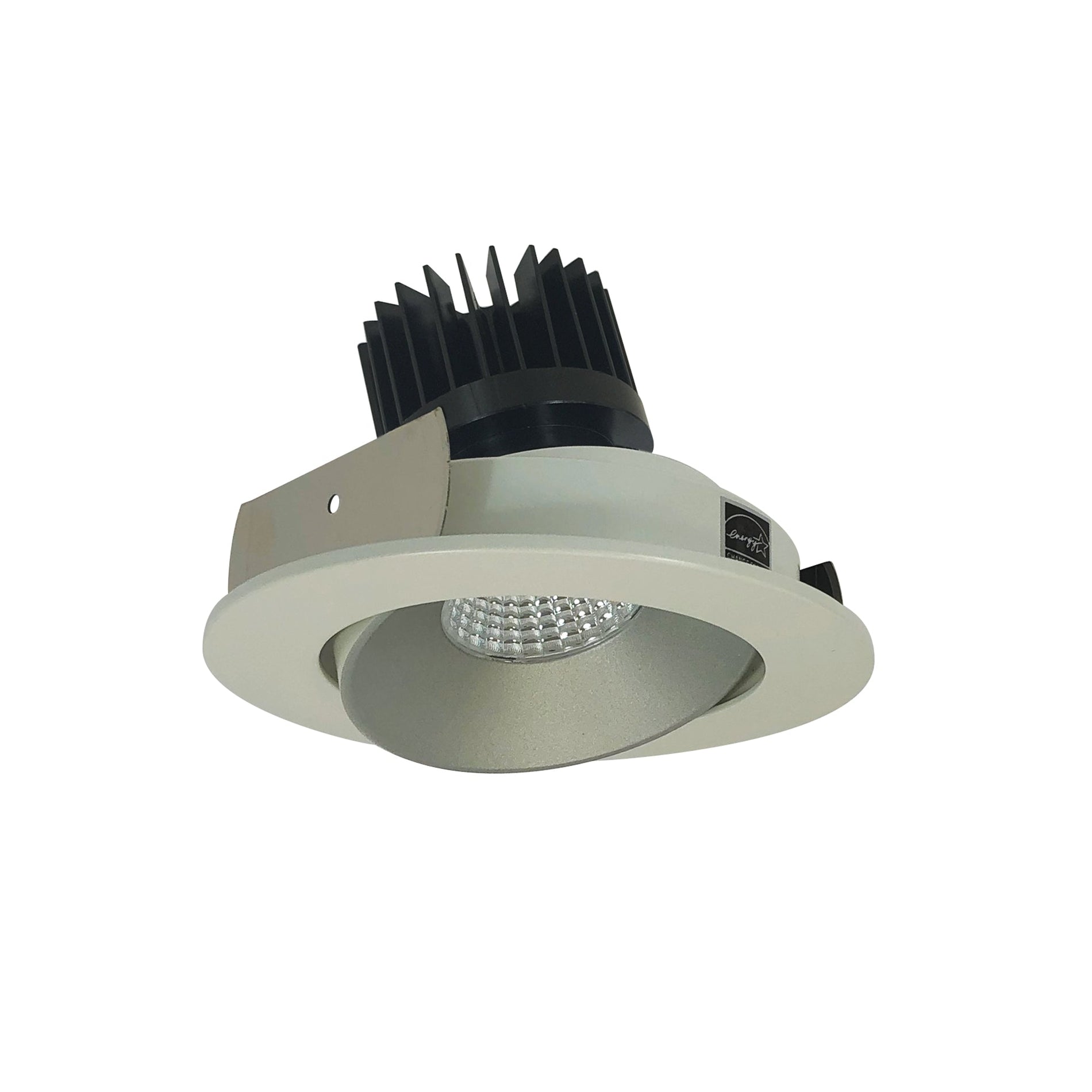 Nora NIO-4RC40XHW/HL 4 inch Iolite LED Round Adjustable Cone Reflector, 1500lm/2000lm/2500lm (varies by housing), 4000K, Haze Reflector / White Flange